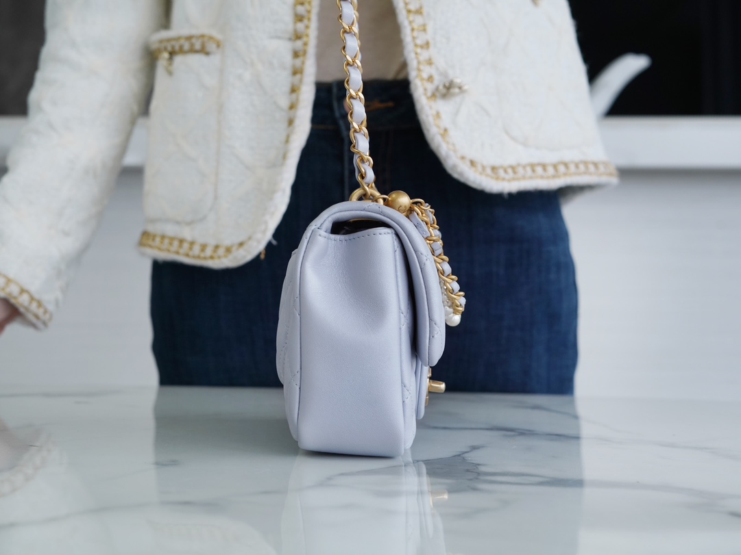 Ch@nel Flap Bag-12.5*17*5CM