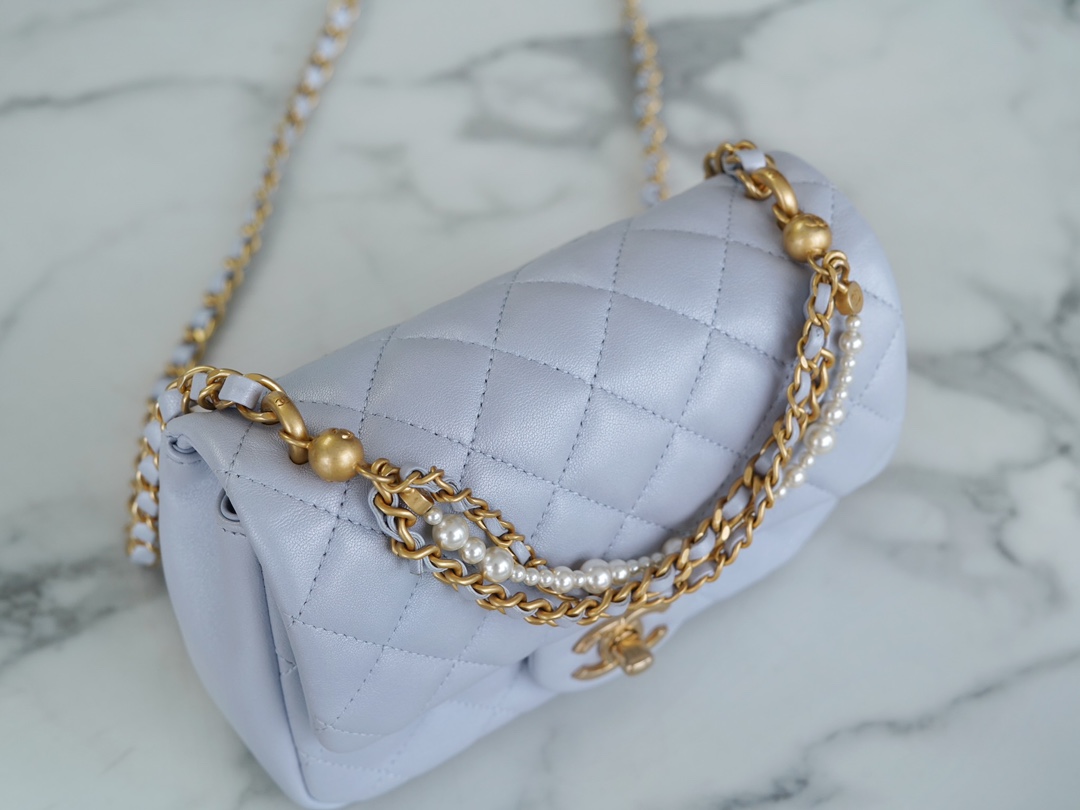 Ch@nel Flap Bag-12.5*17*5CM