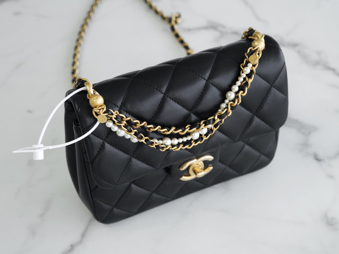 Ch@nel Flap Bag-12.5*17*5CM