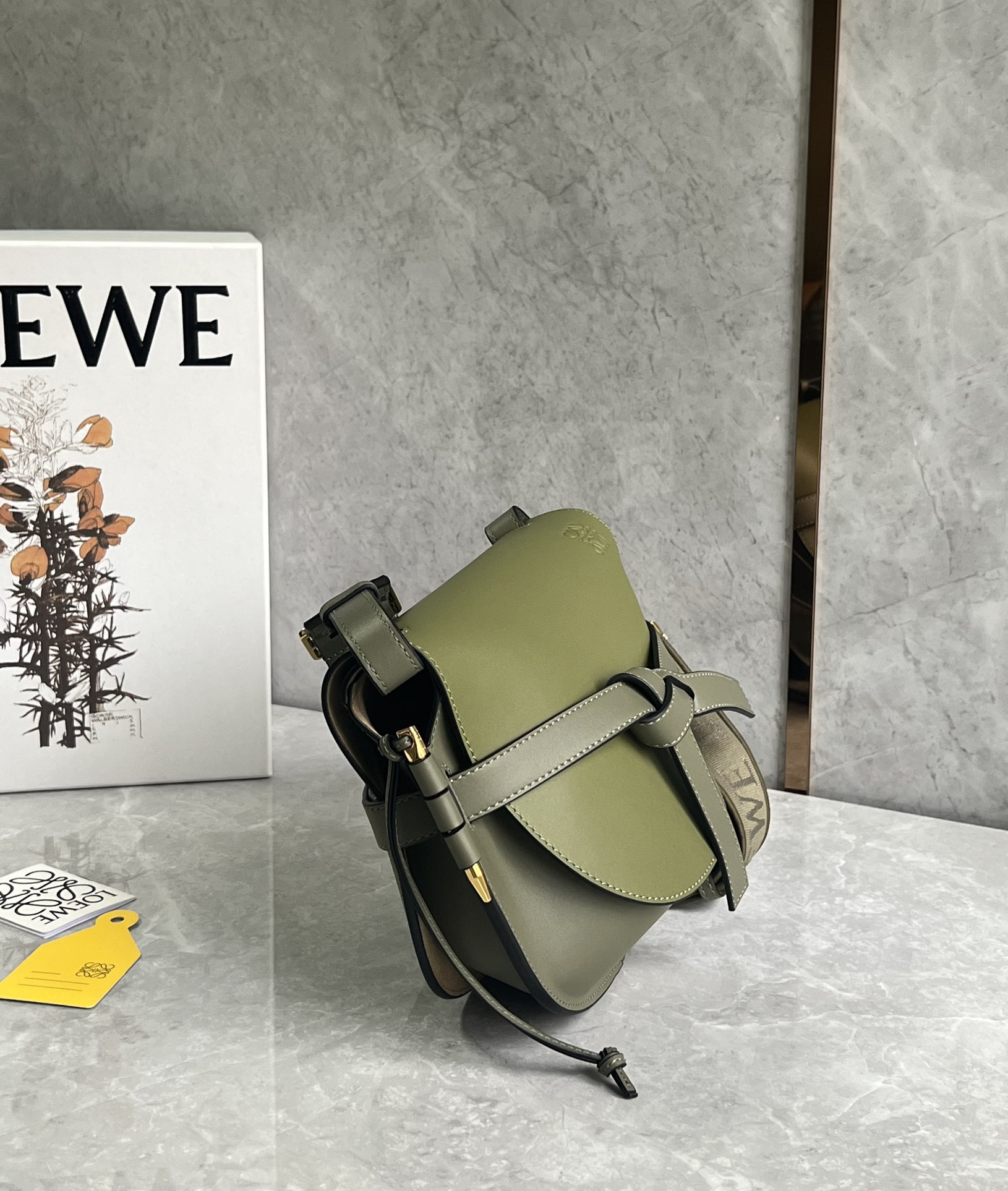L0ew* puzzle gatedual bag-25*19*11.5cm