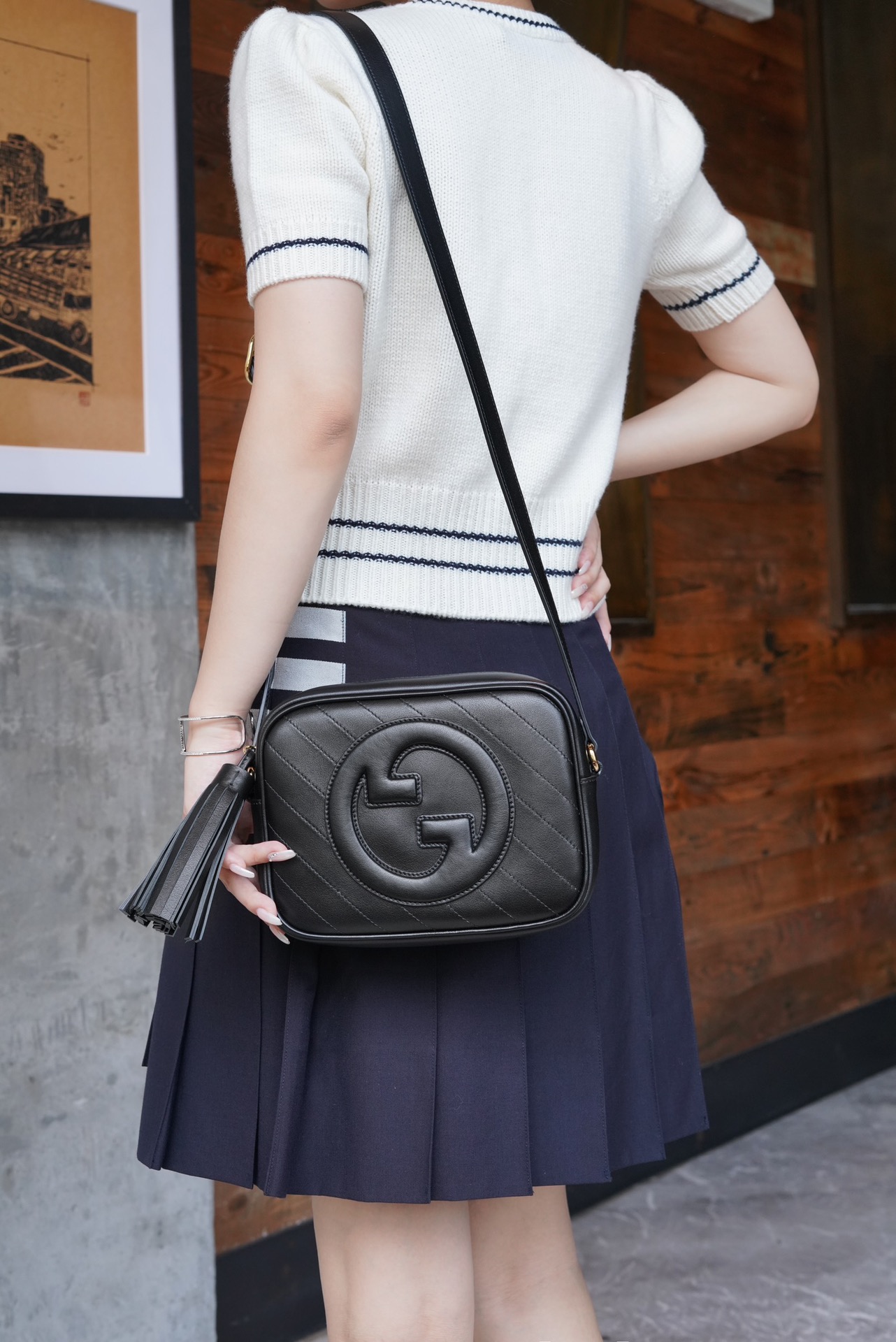 G*u*i blondie shoulder bag-21*15.5*5cm