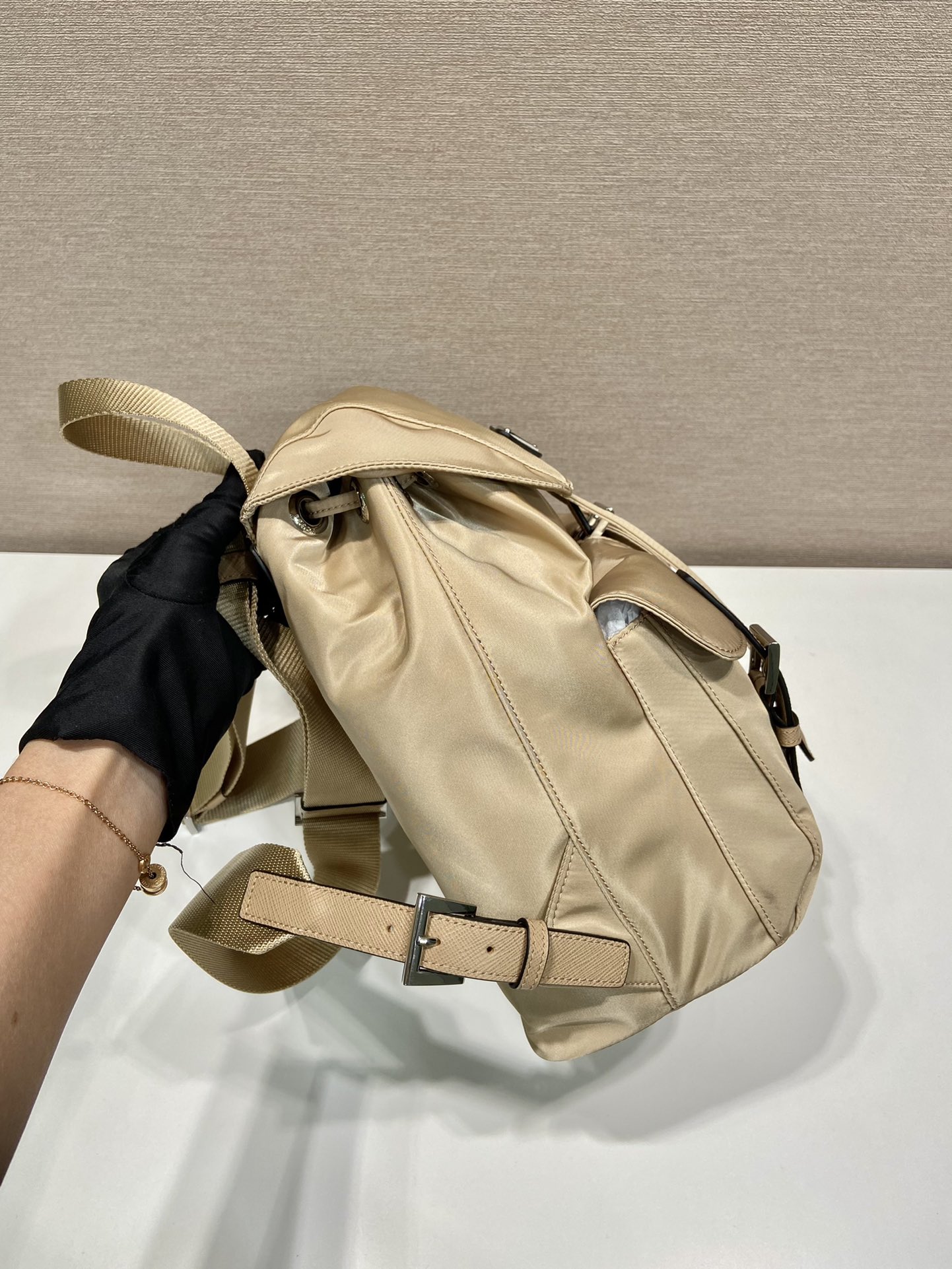 Pra*a re-nylon 1bz677 backpack-12*23.5*28cm