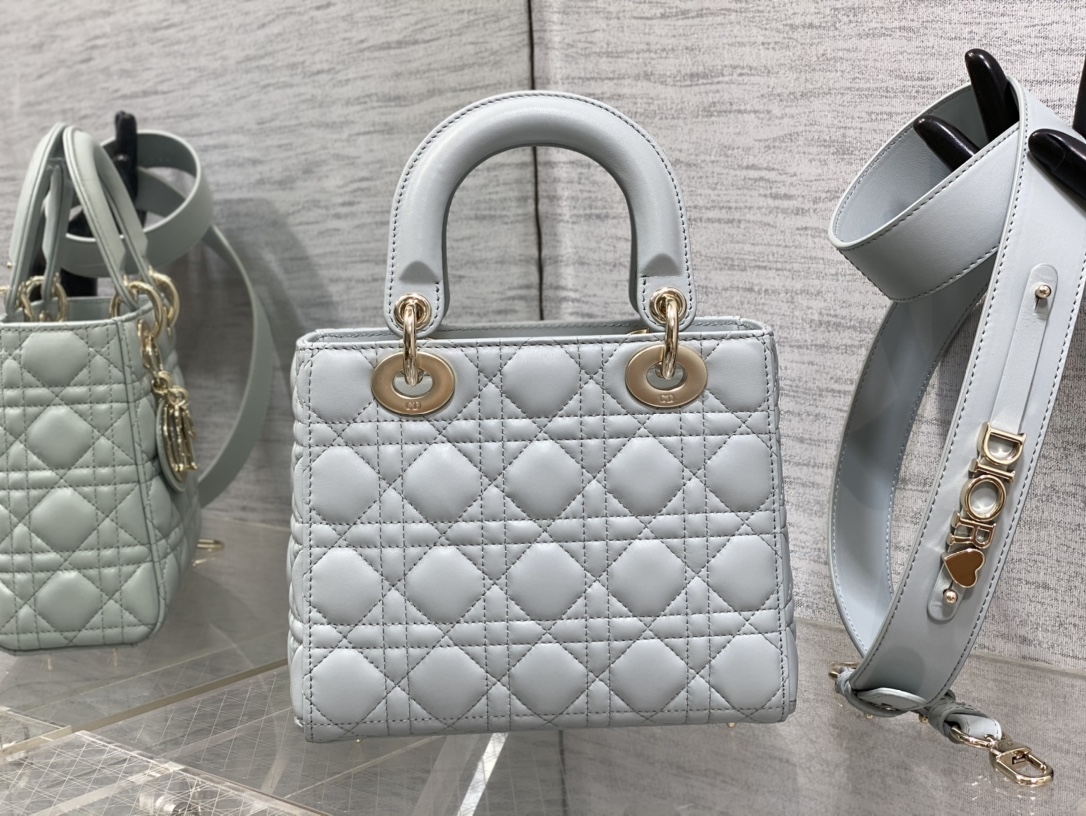 lady D*or bag-gold hardware-20*16.5*8cm