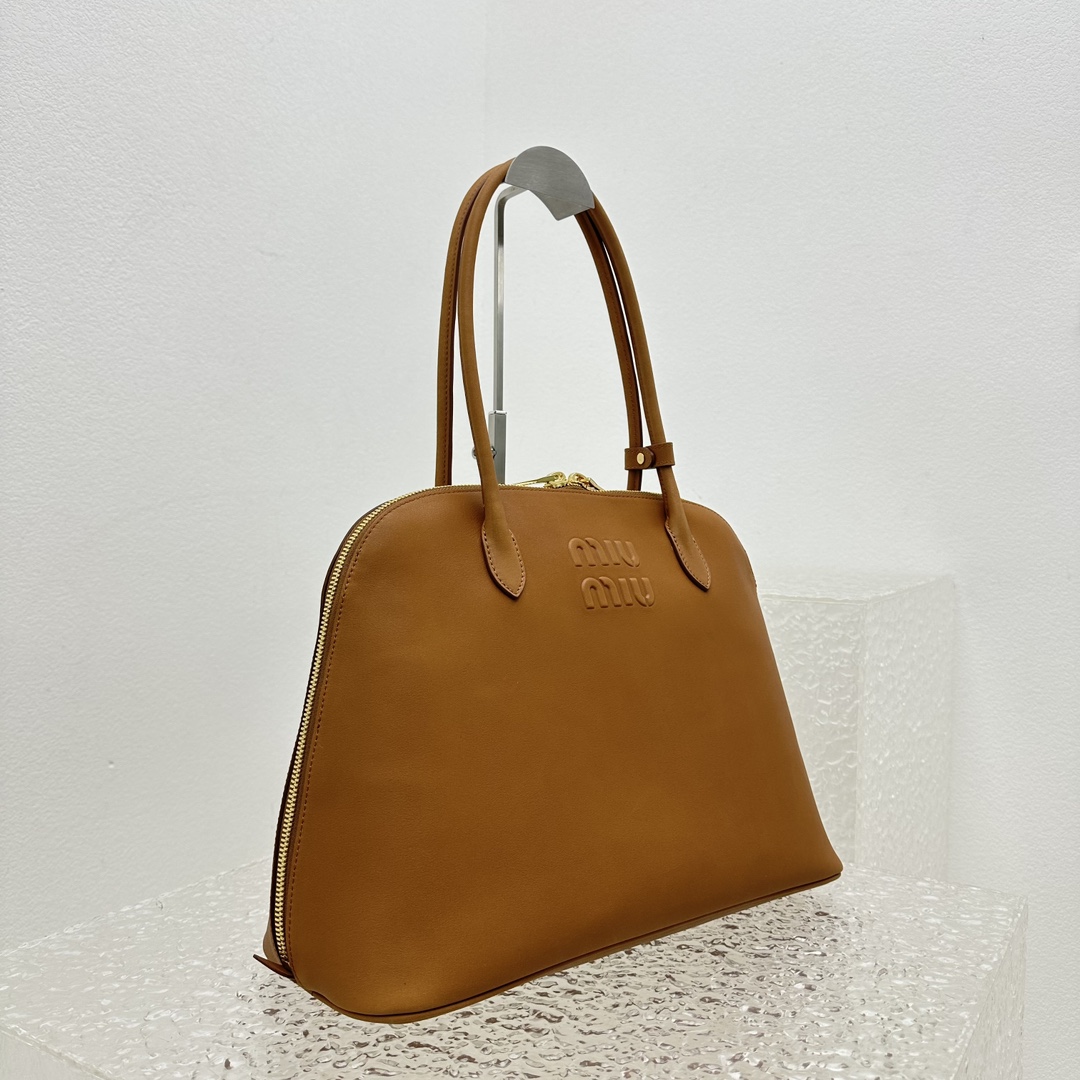 M*um*u casual style plain leather elegant style bridal logo-39*17*28cm