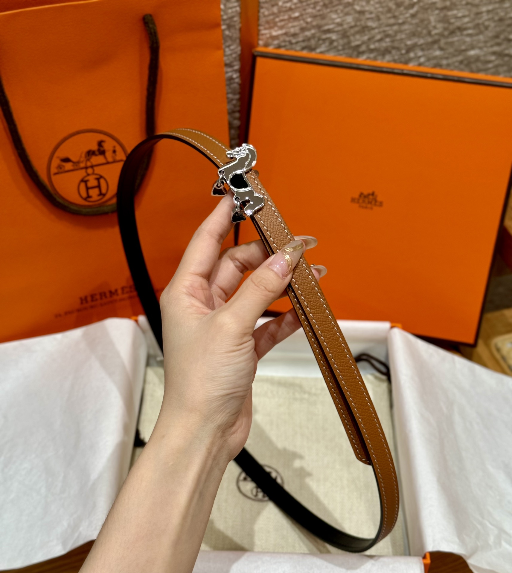 H**mes belt-1.3cm