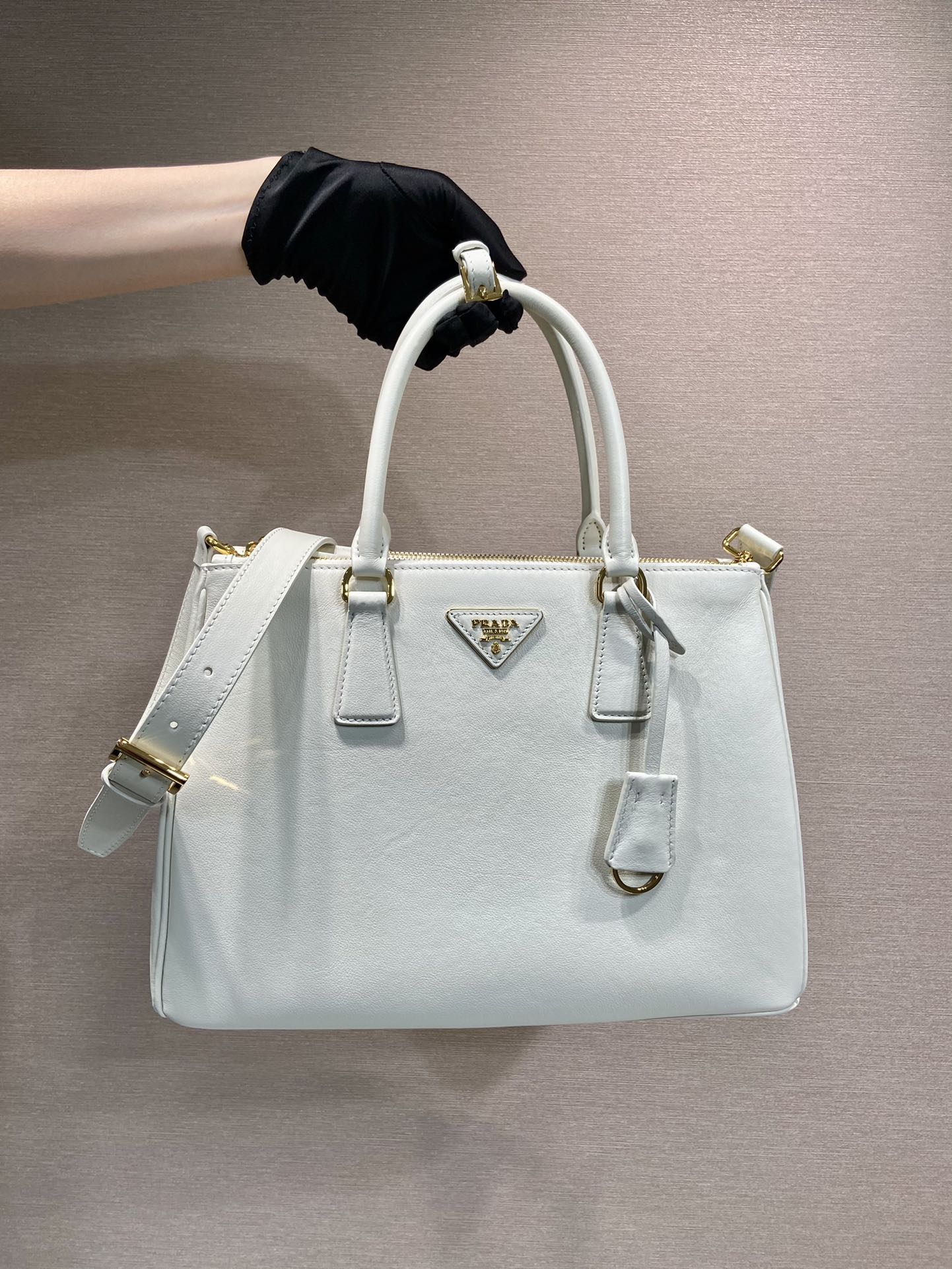 Pra*a borsa galleria in saffiano 1ba863-28*20*12&32*22.5*13.5cm