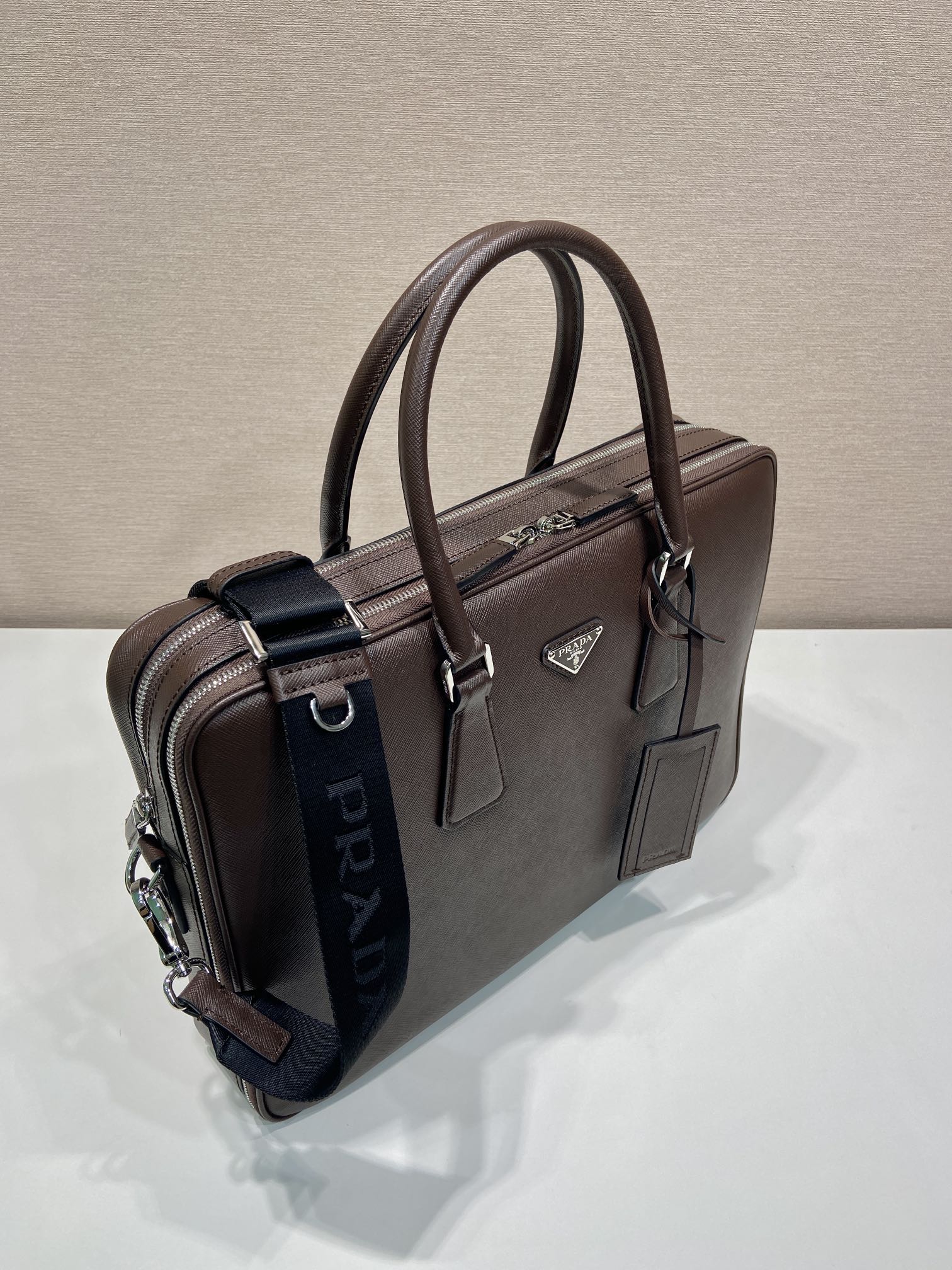 Pra*a | saffiano leather work bag-2ve022-36*28*6.5cm