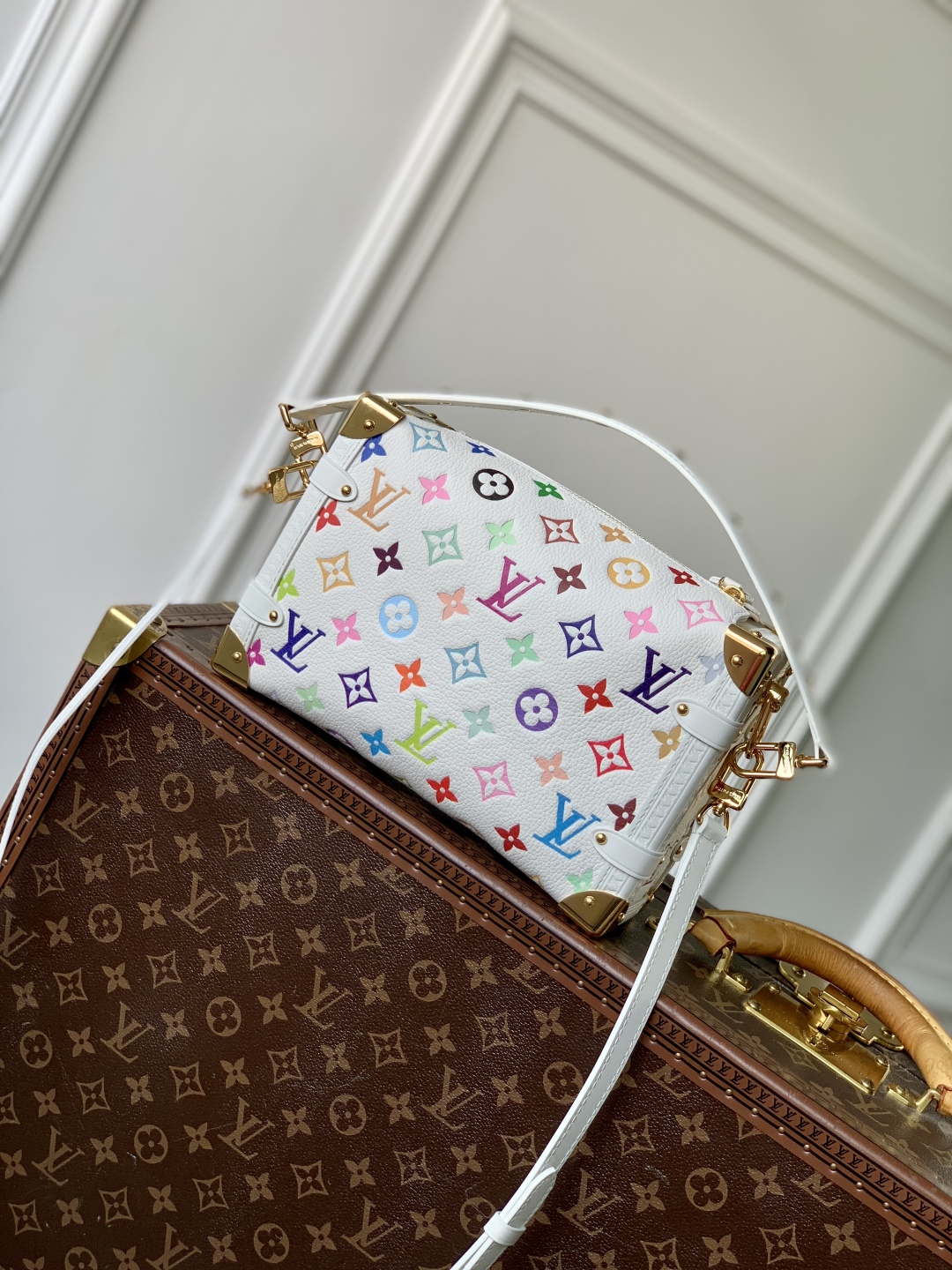 LV x TM Side Trunk MM H27 - Women - Handbags-M14046-16 x 8.5 x 23.5CM