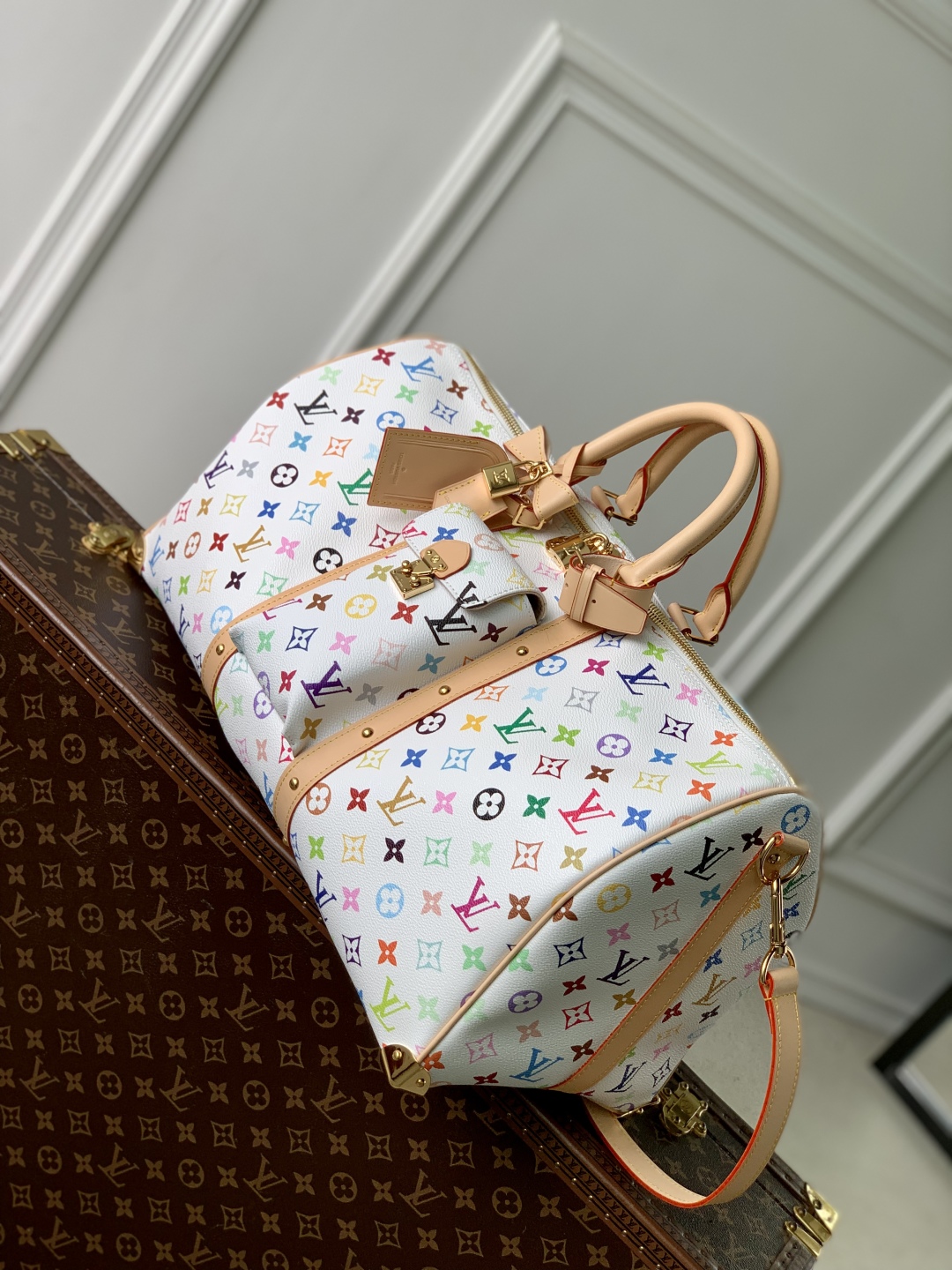 LV x TM Keepall Bandoulière 45 Other Monogram Canvas -M13742-45 × 27 × 20CM