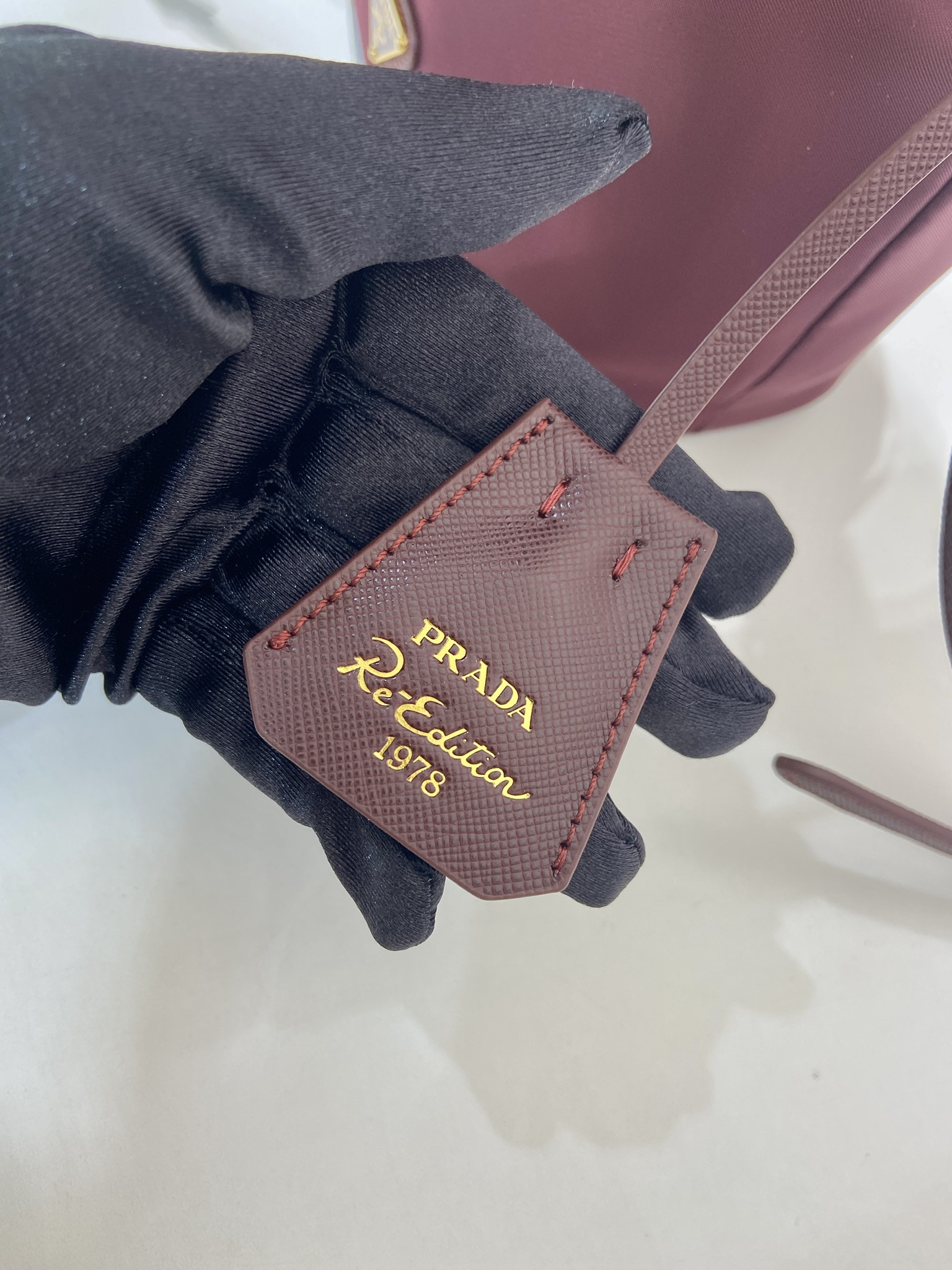 Pra*a 1be067 bucket bag-15.5*19.5*10cm