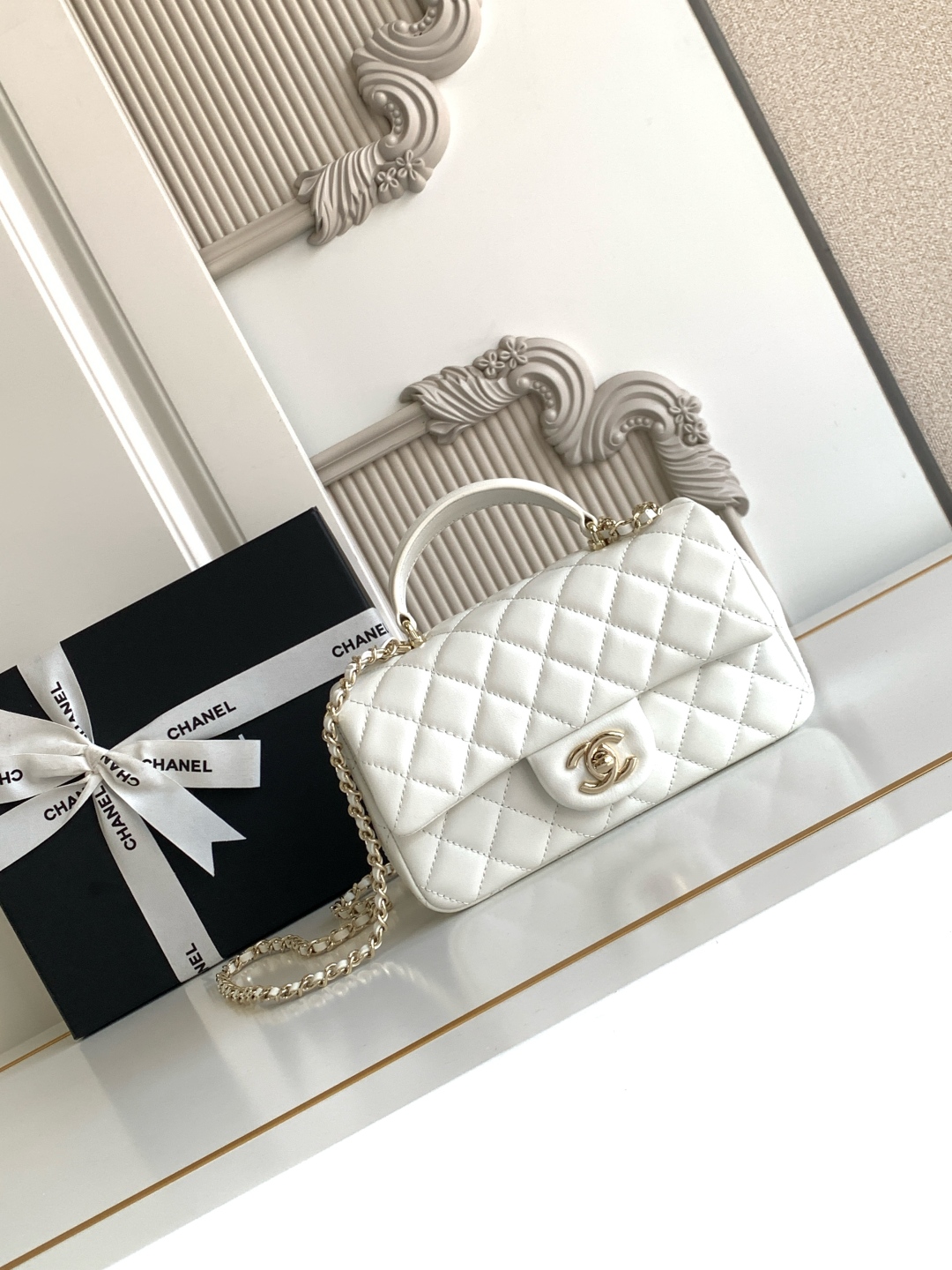 Ch@nel Flap Bag Mini CF handle -20x12x6cm