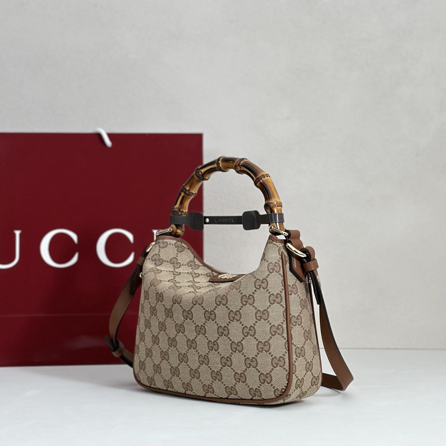 Gv*c*i Diana GG Canvas Tote Bag-25*15*5CM