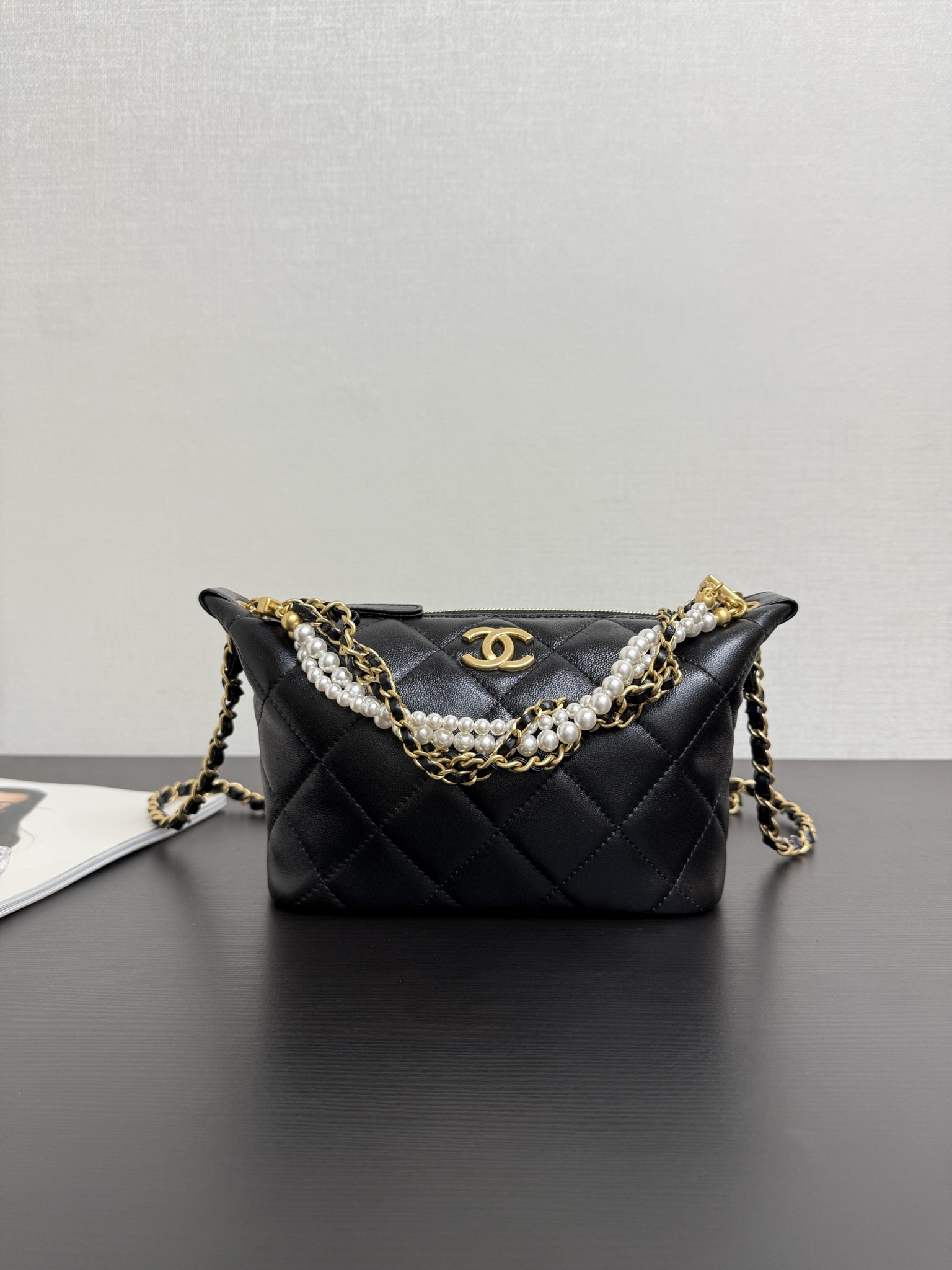 Ch@nel Hobo Handbag-13*23.5CM