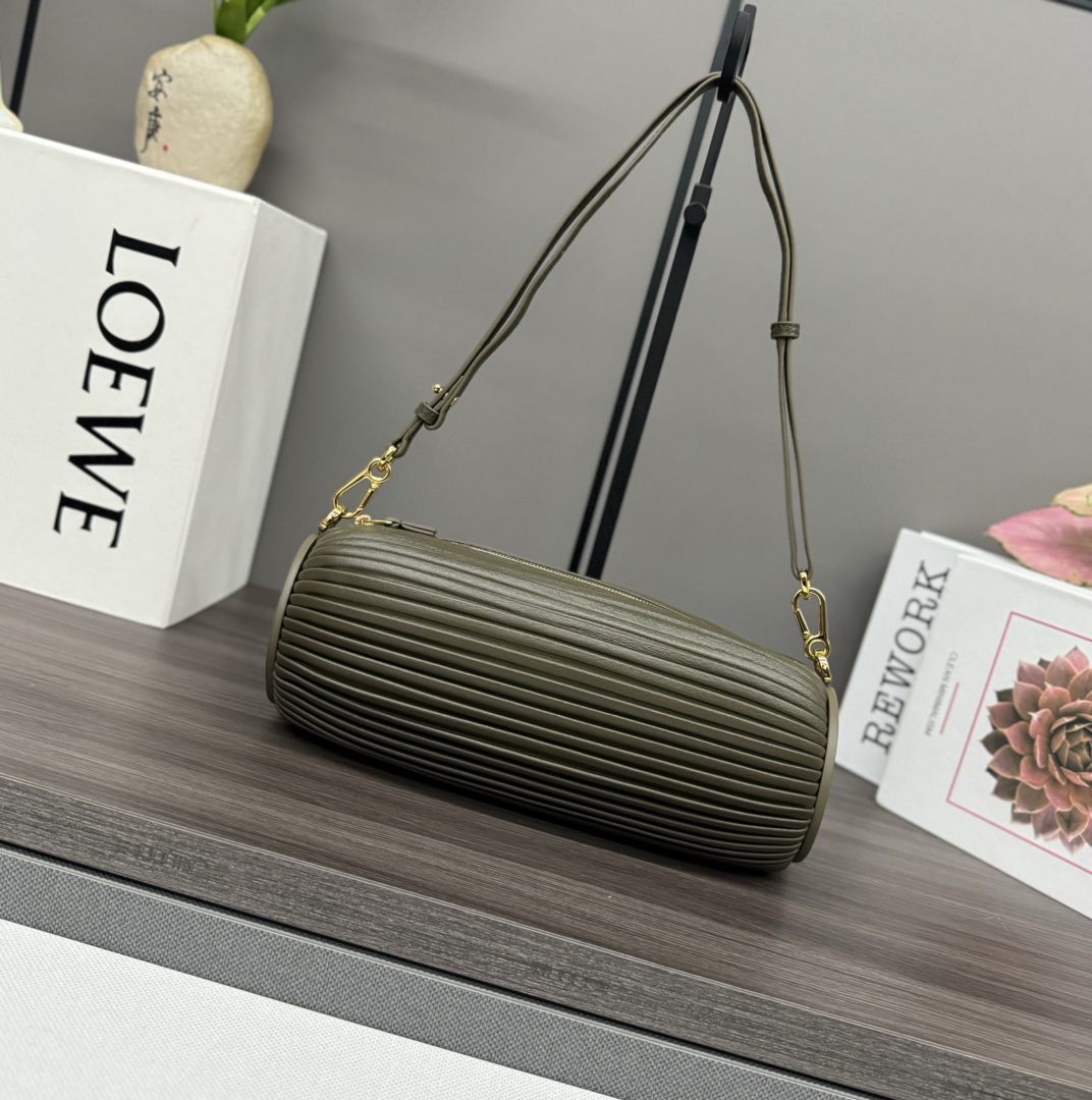 Loe**we Bracelet Pouch Bag - Brown-25*10*10CM