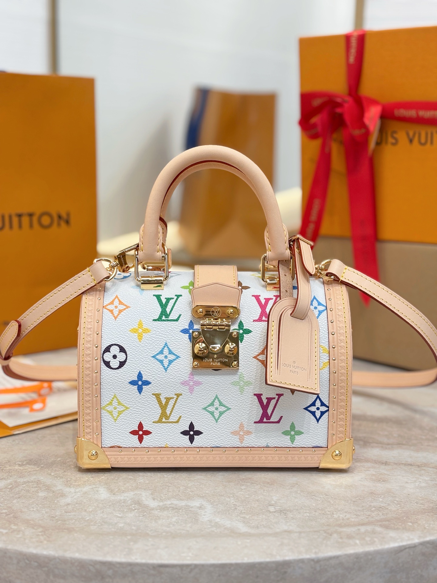LV x TM Speedy Trunk 20 Monogram-21x15x13CM