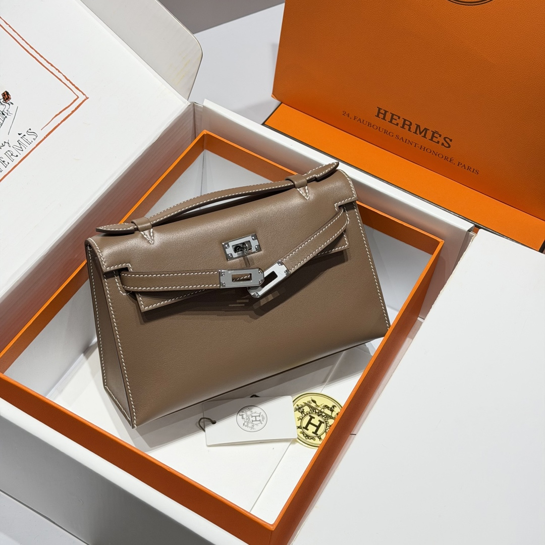 H**me5 Mini Kelly Pochette-Swift -22CM