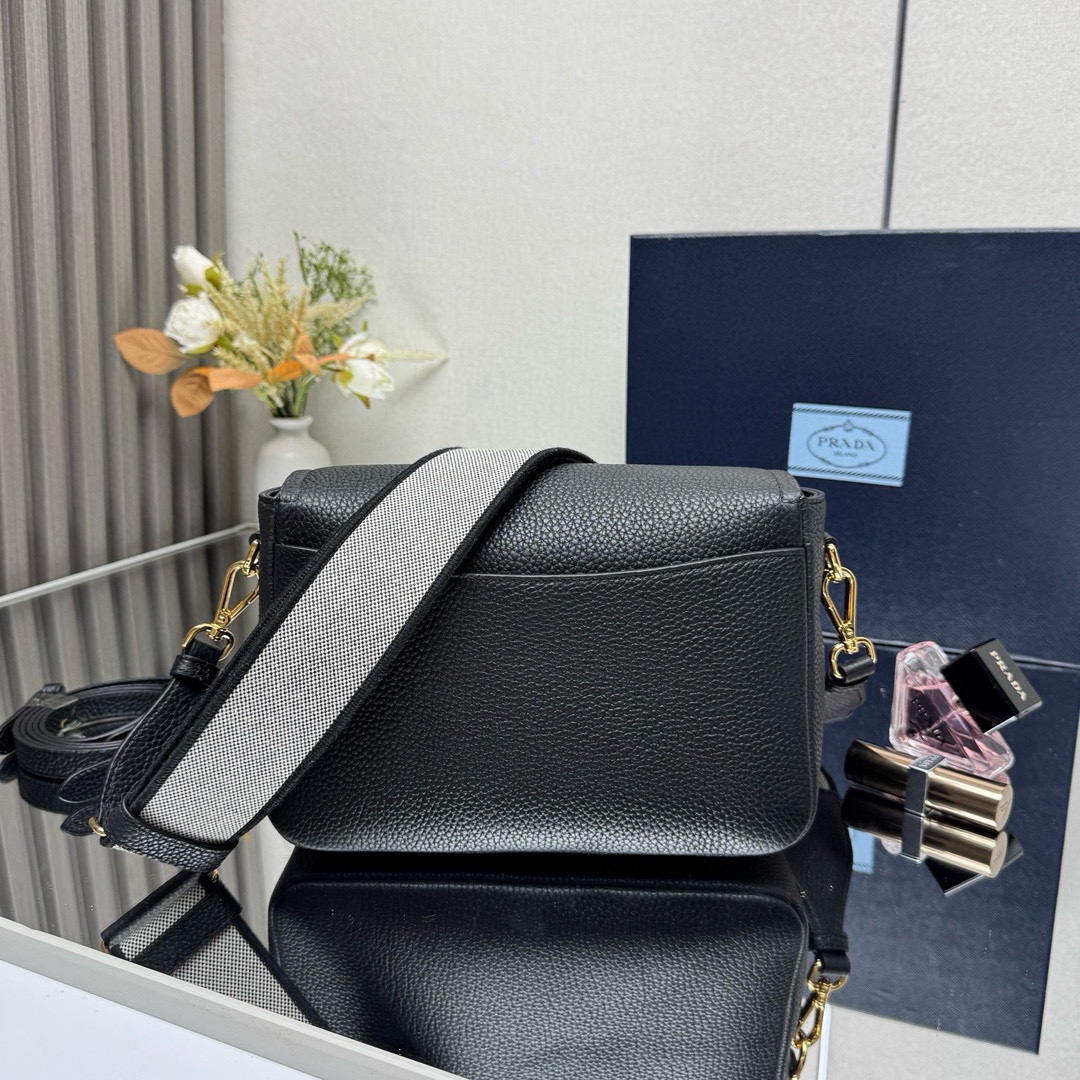 Pra*a 1BD314 Leather Shoulder Bag-23*18*9CM