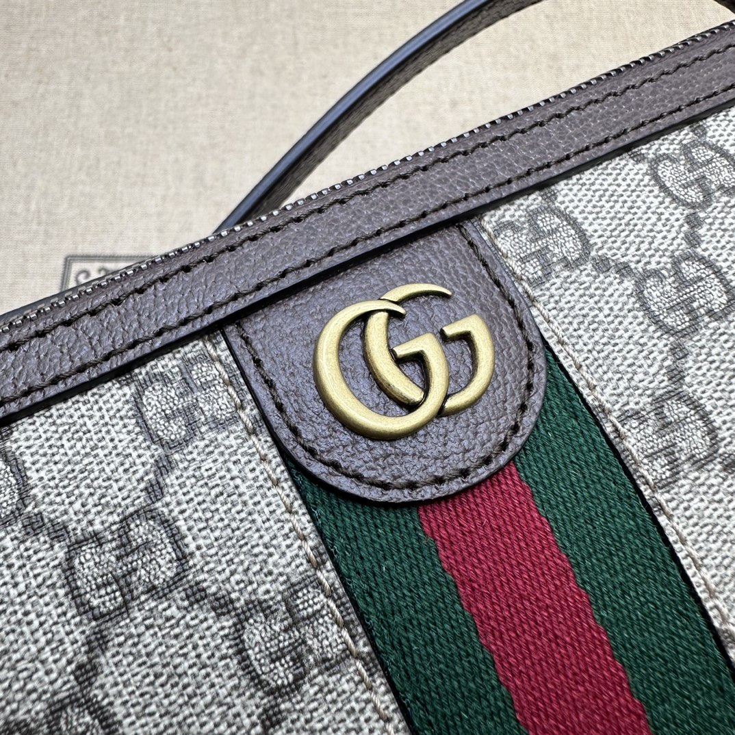 Guc*ci Ophidia Beige Pouch-24*35*10.5CM