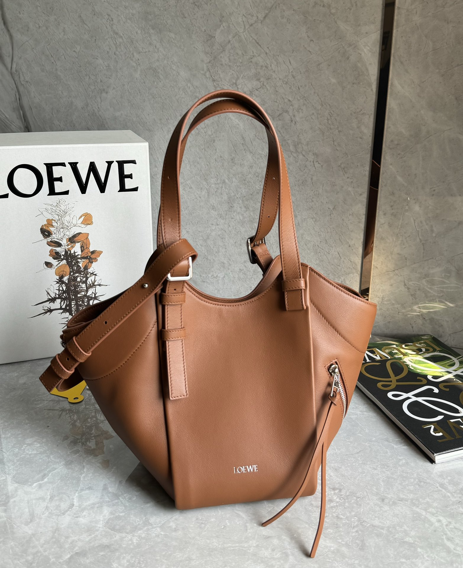 Lowee Hammock Flip Bag In Classic Calfskin-15*22.5*22CM