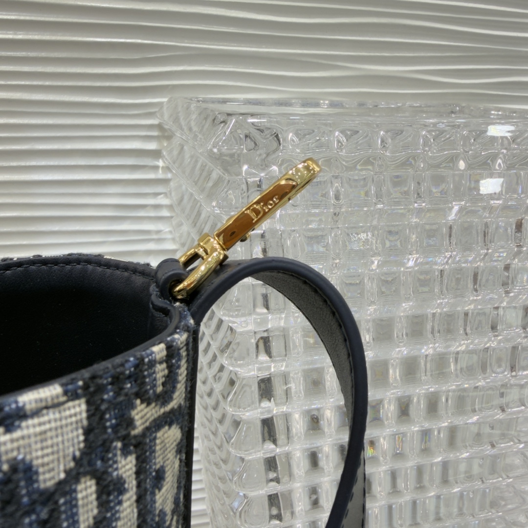 Diro Small D10rstar Bucket Bag Blue Oblique Jacquard-24*24*15CM