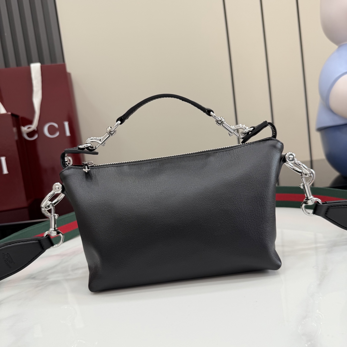 Guc*ci Brera Leather Shoulder Bag-25.5*14*8CM