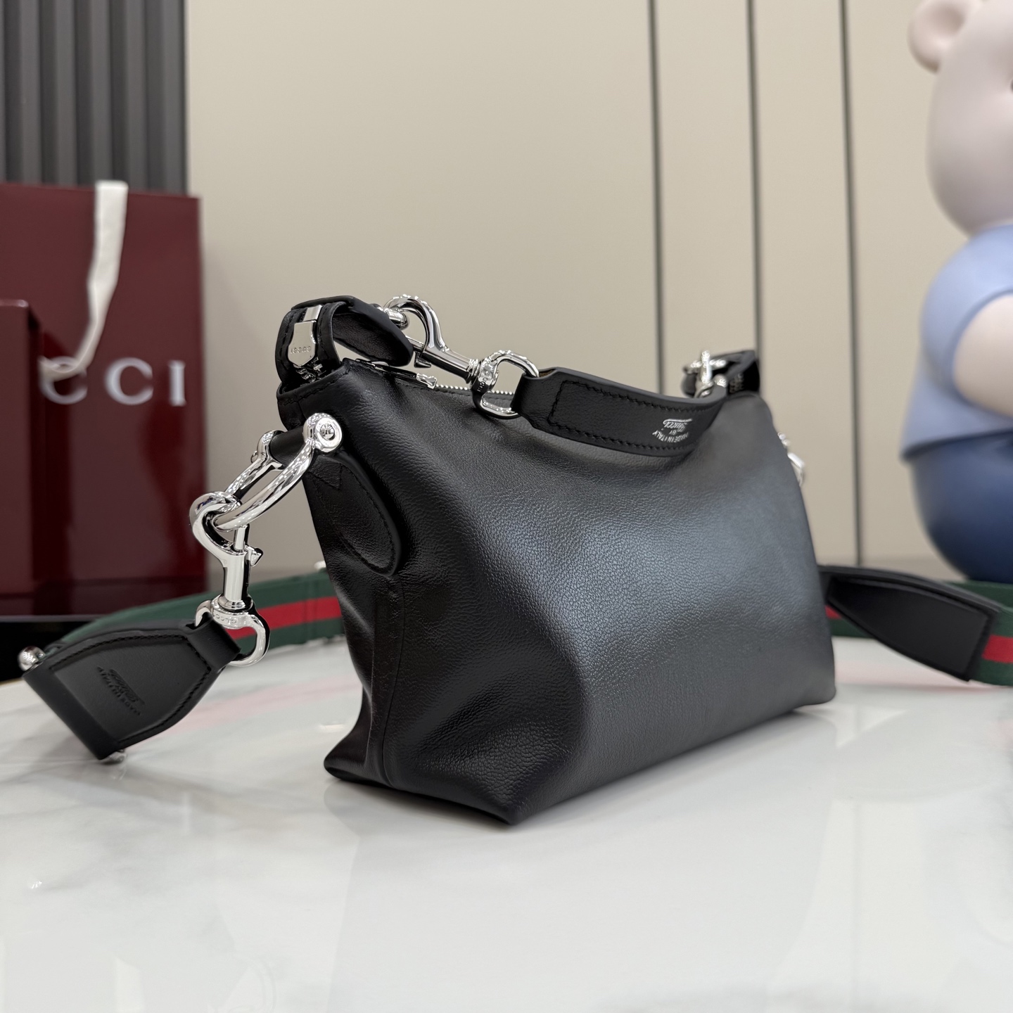 Guc*ci Brera Leather Shoulder Bag-25.5*14*8CM