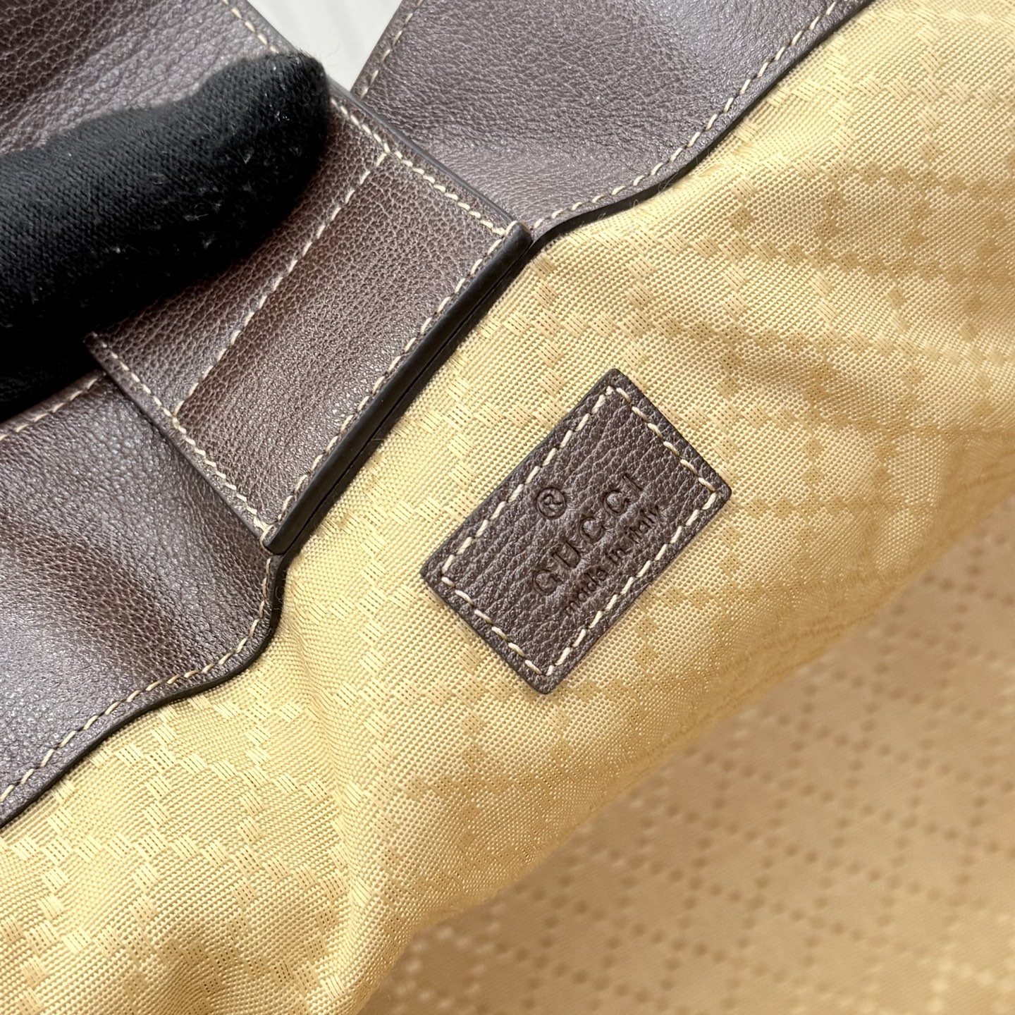 Gv*c* GG Marmont Large Tote Bag in Sand And Brown GG Canvas-30*23*18CM