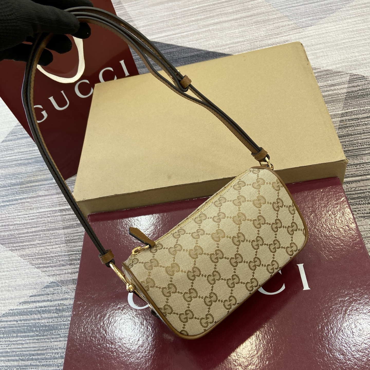 Gvc*1 Half Horsebit Mini Shoulder Bag-19*19.5*9CM