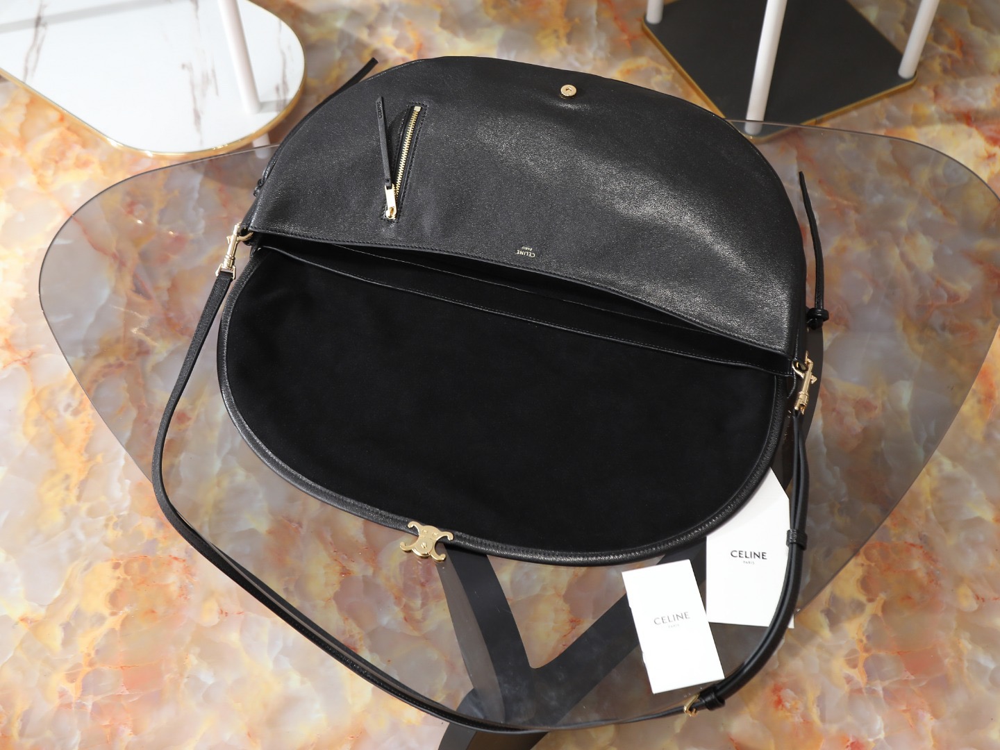 Cel*in Halfmoon Soft Triomphe Bag-46*19*10CM