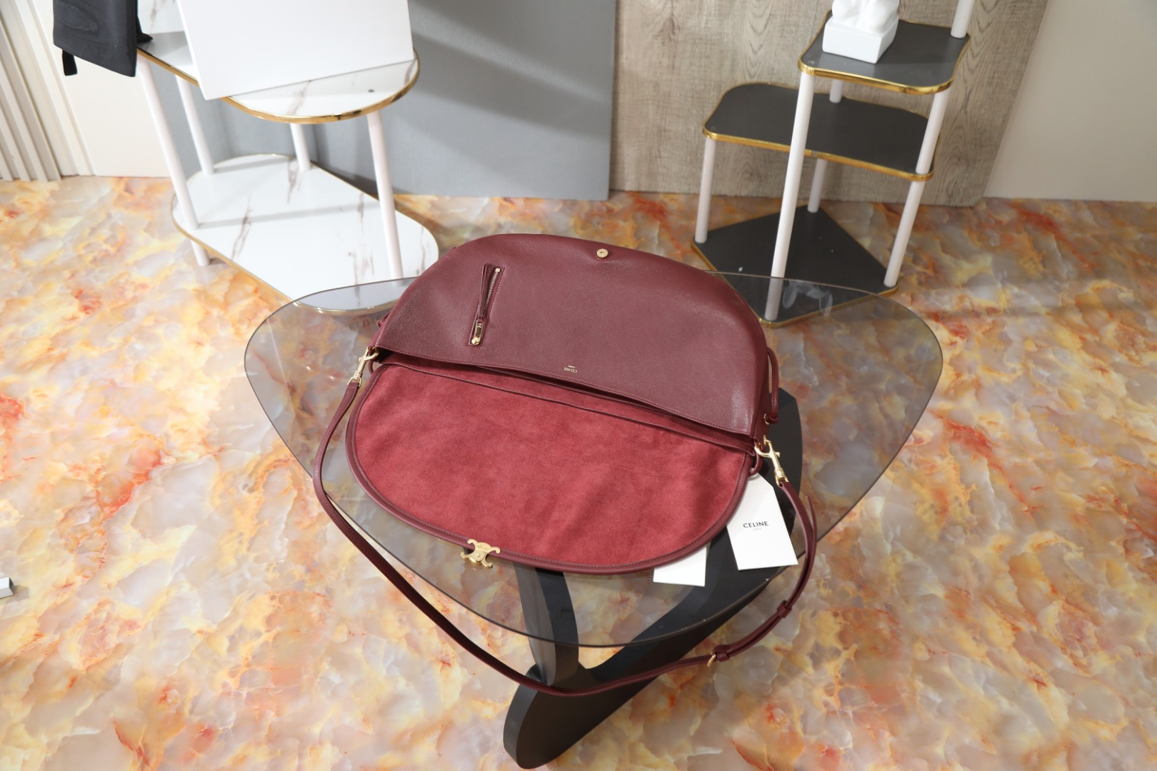 Cel*in Halfmoon Soft Triomphe Bag-46*19*10CM