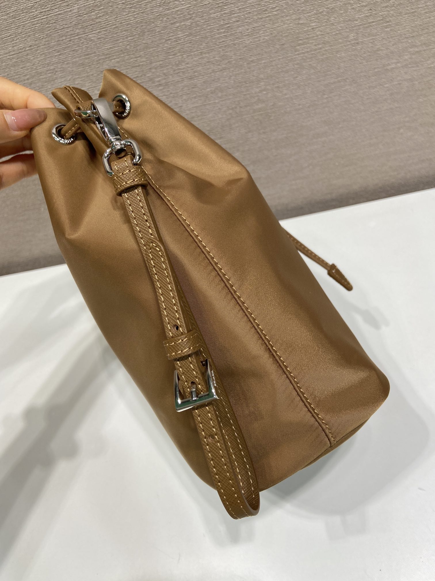 Pra*a Re-Nylon Bucket Bag-1N369-15.5*23*10CM