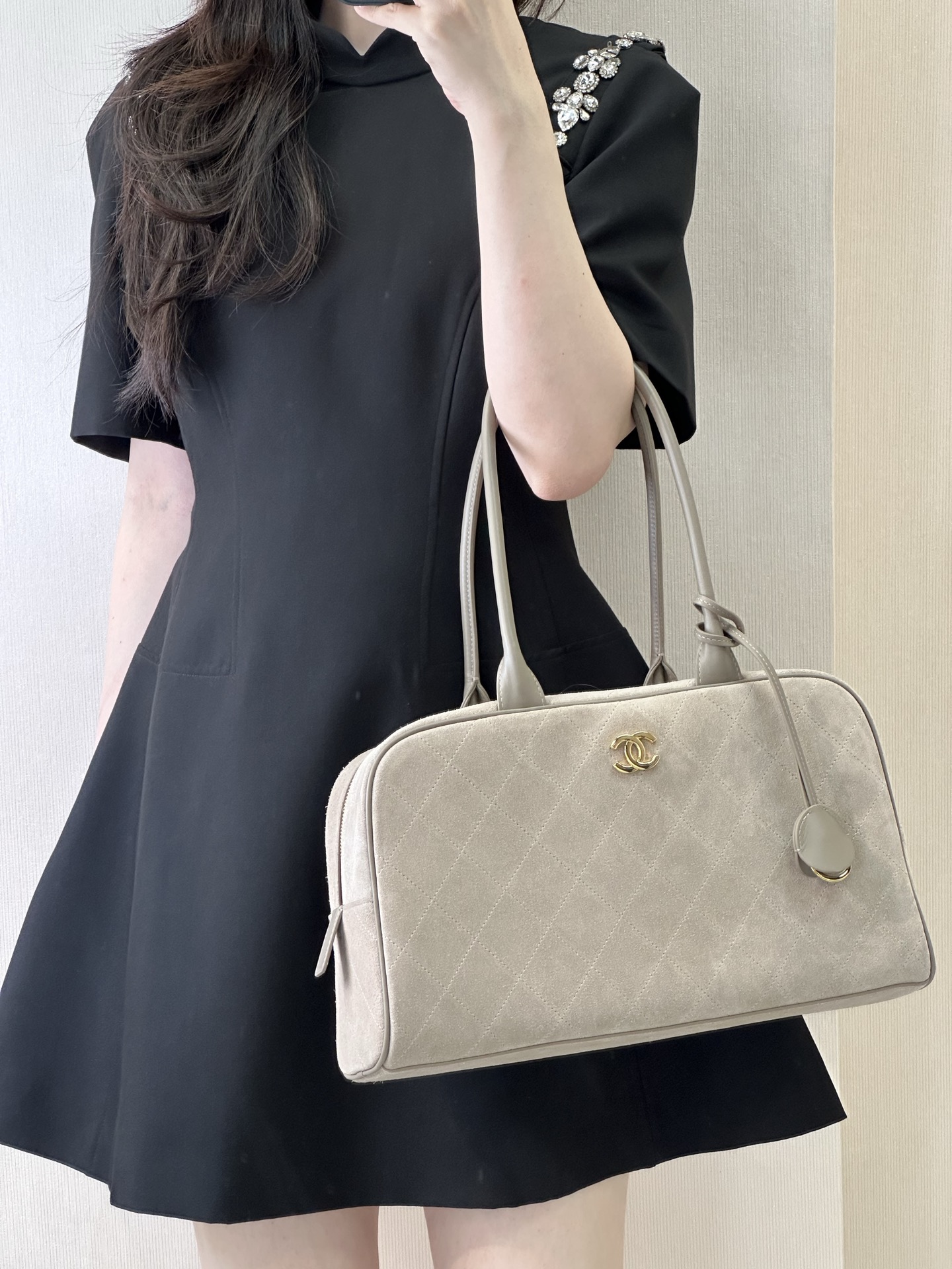 Ch@nel Bowling Bag-19*35.5*12.5CM