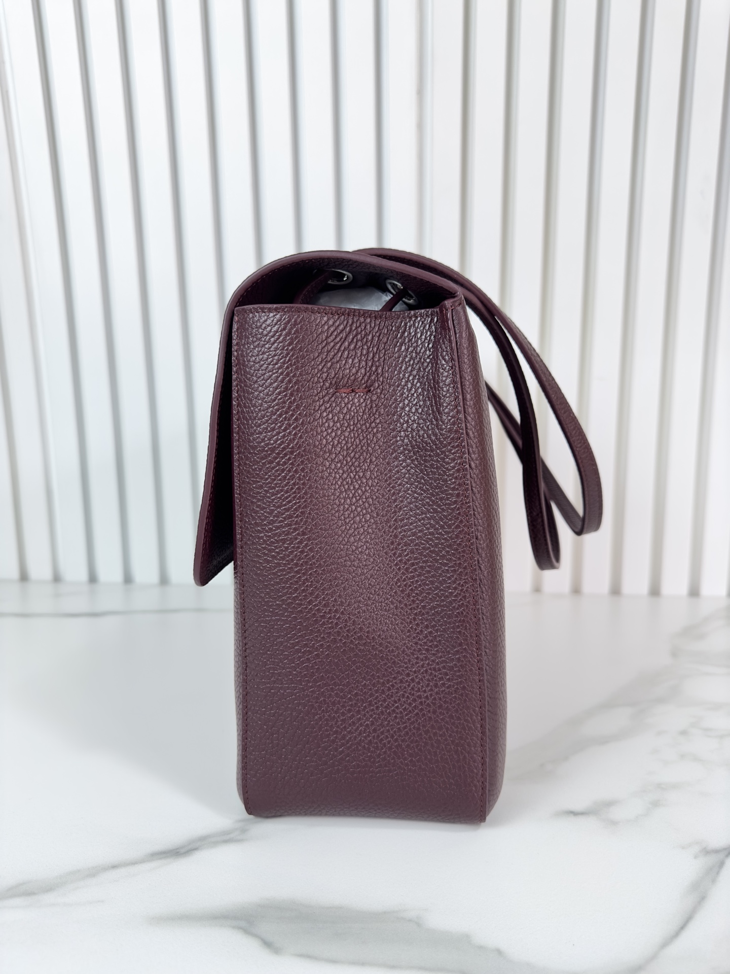 Ch@nel Maxi Flapbag , Grained Calfskin & Silver-Tone Metal, lLight-26*38.5*11CM