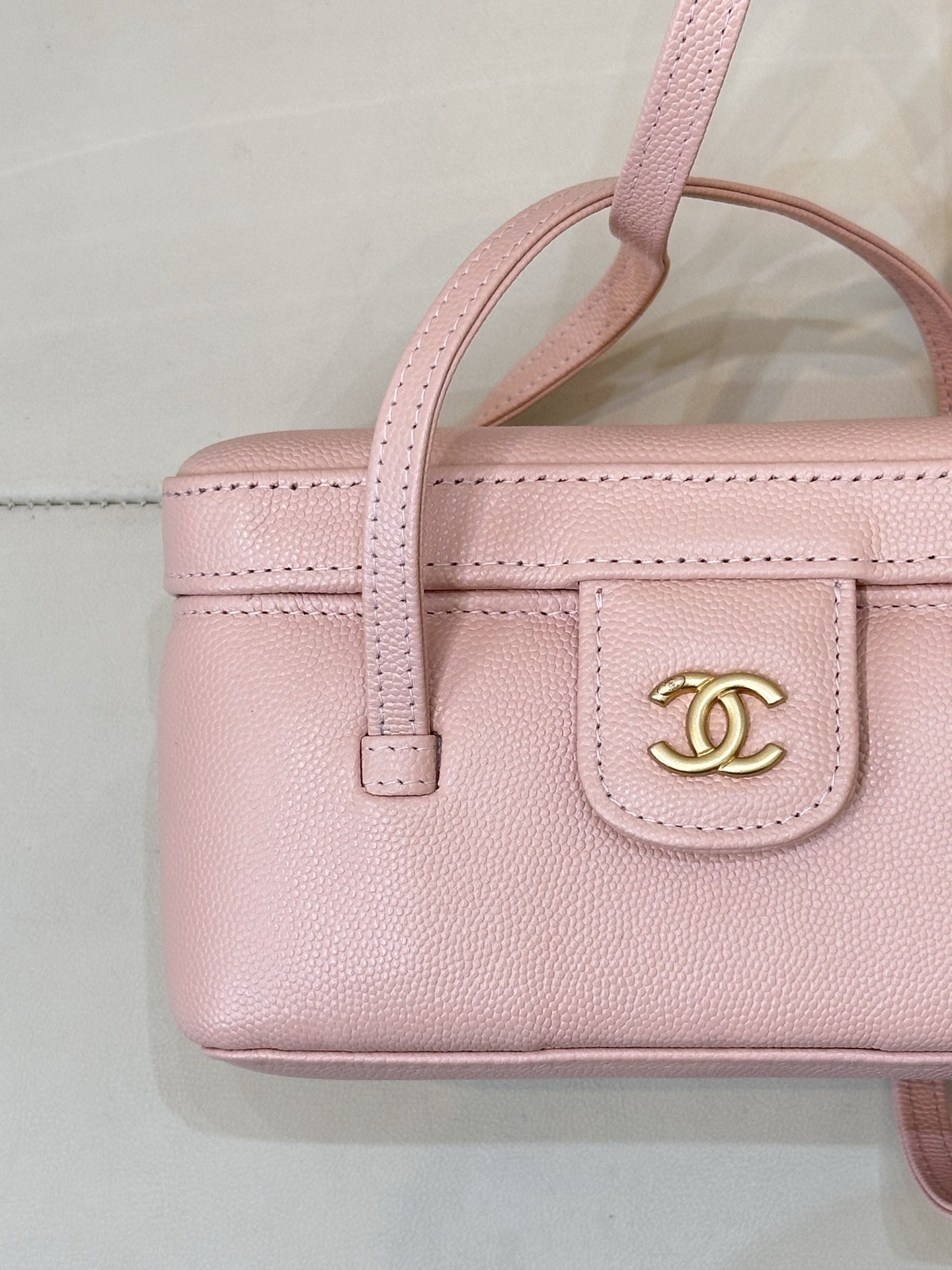 Ch@nel Long Vanity With Leather Strap-19CM