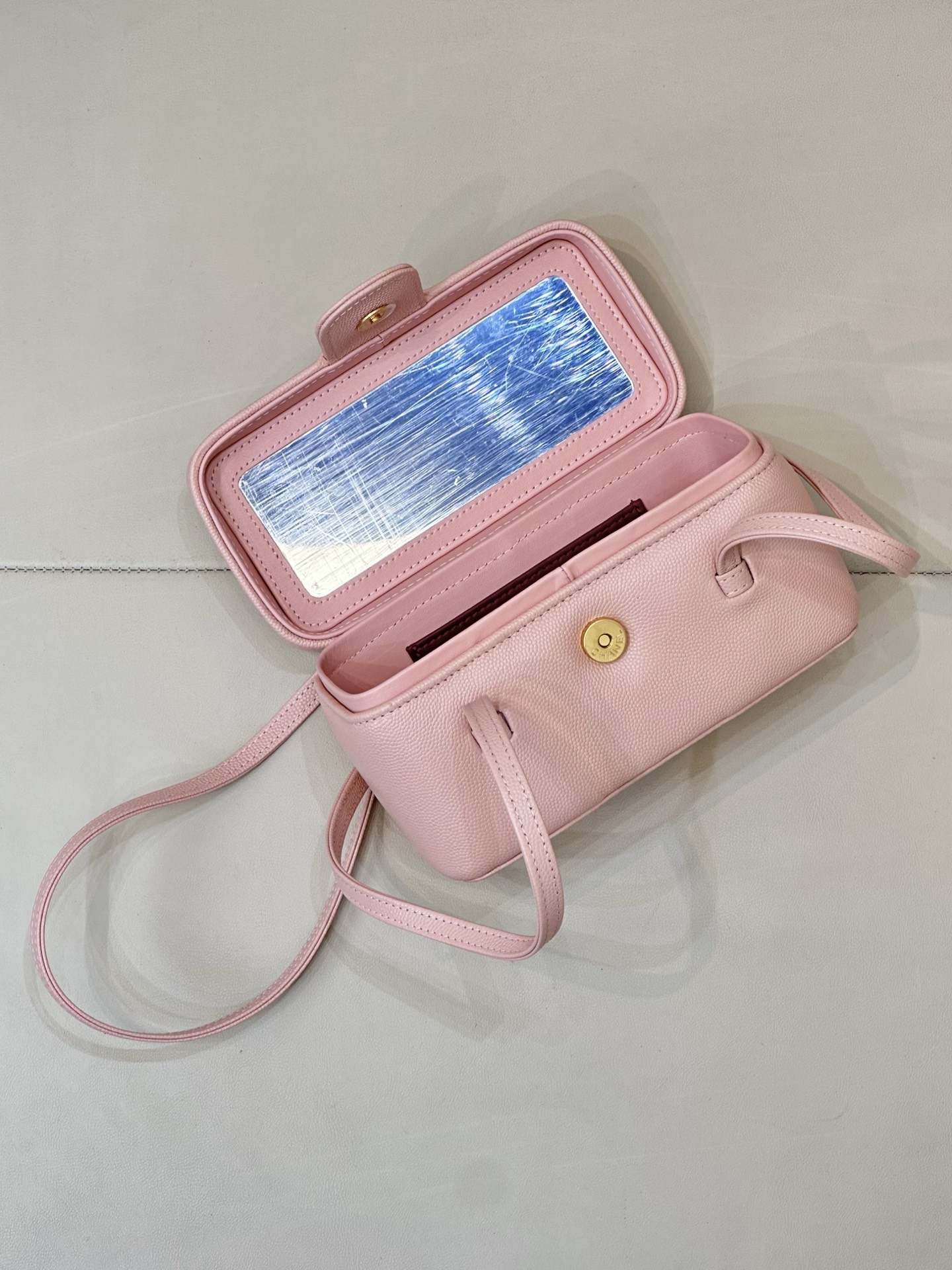 Ch@nel Long Vanity With Leather Strap-19CM