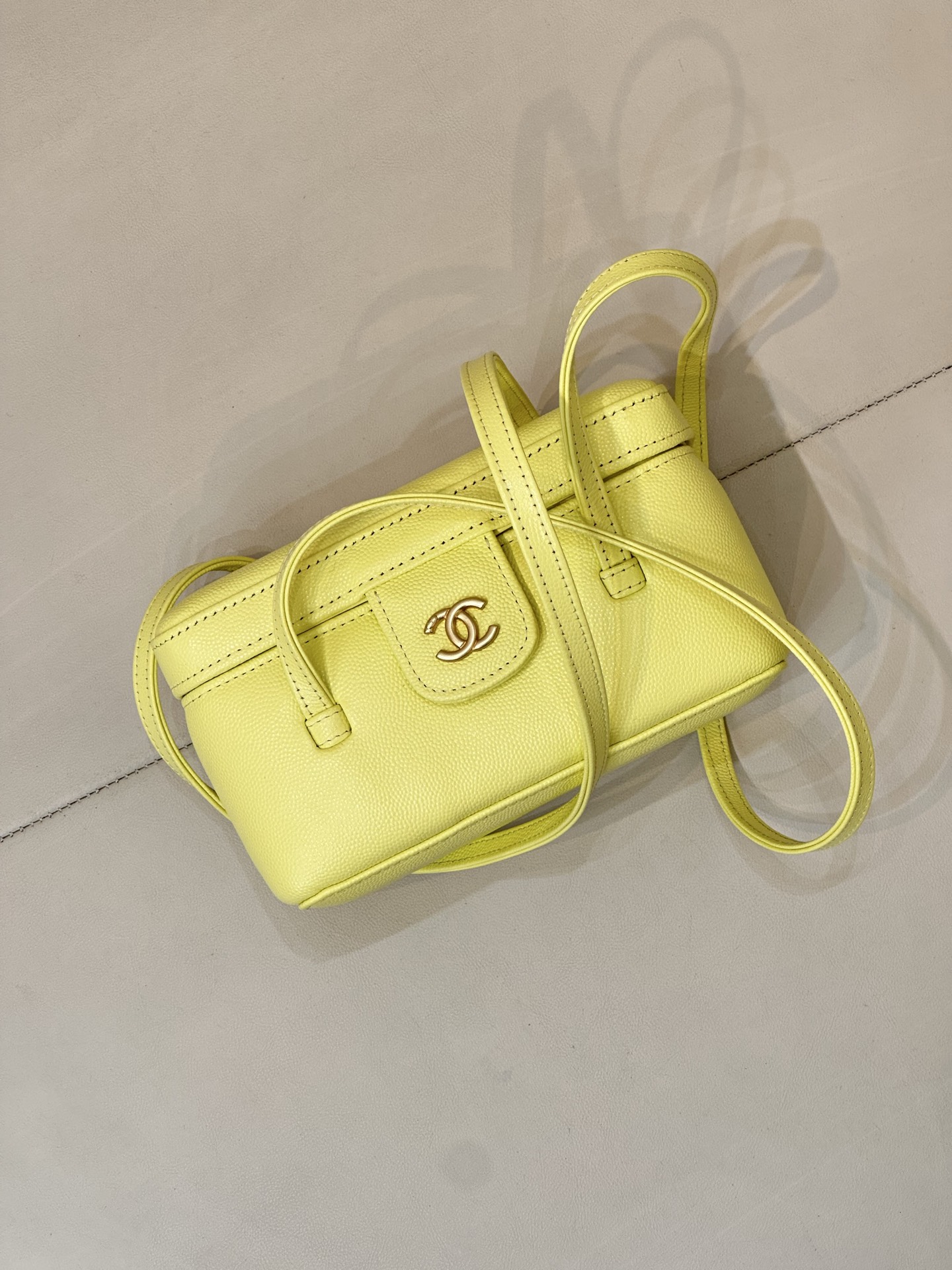 Ch@nel Long Vanity With Leather Strap-19CM