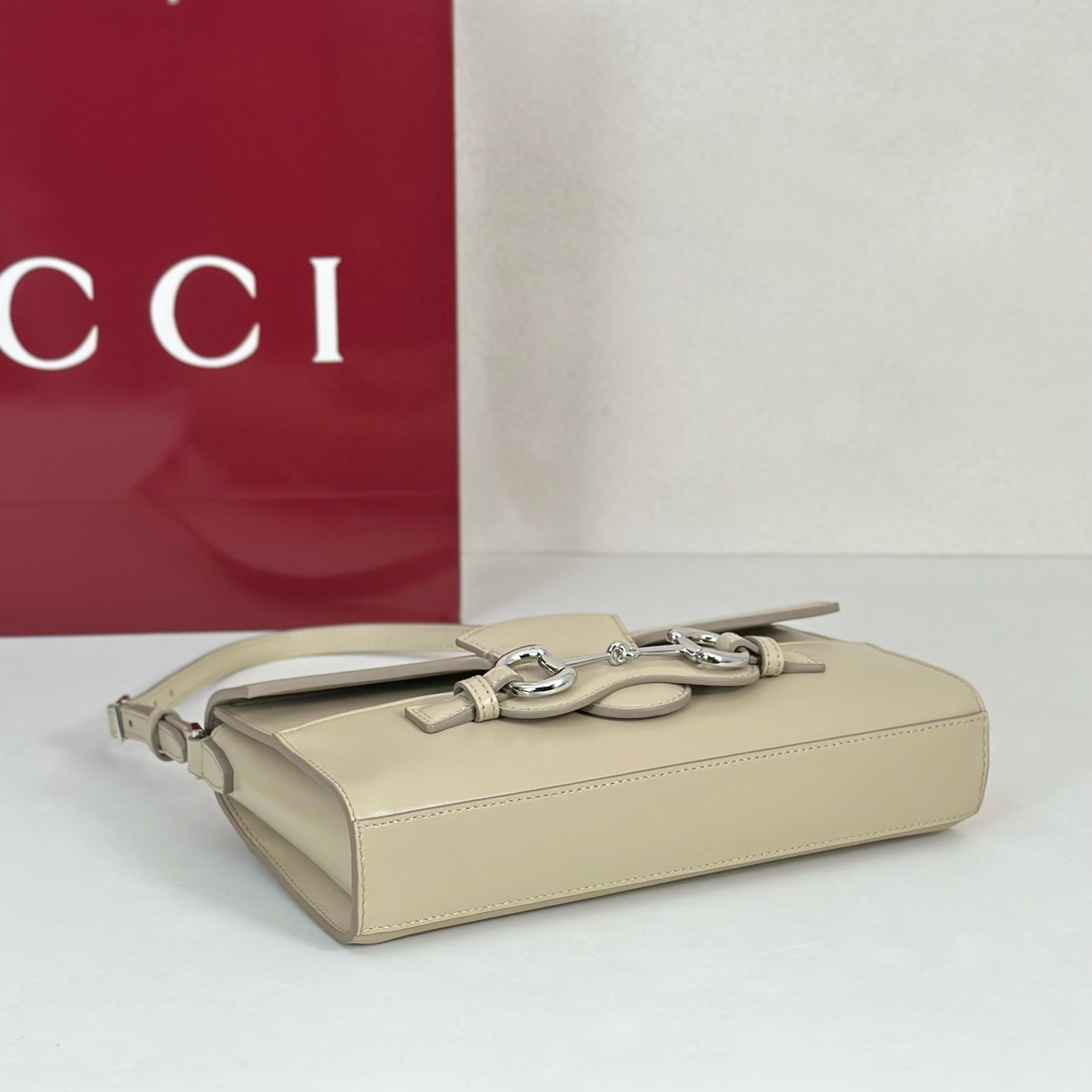 Guc*ci Horsebit Ristretto Bag-26*4.5*14.5CM