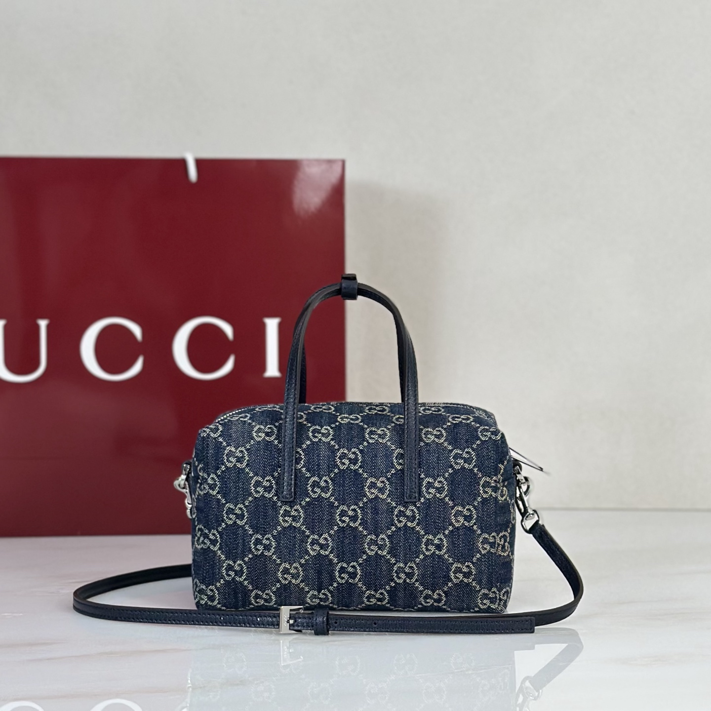 Guc*ci Small Boston Bag-20*12*11CM