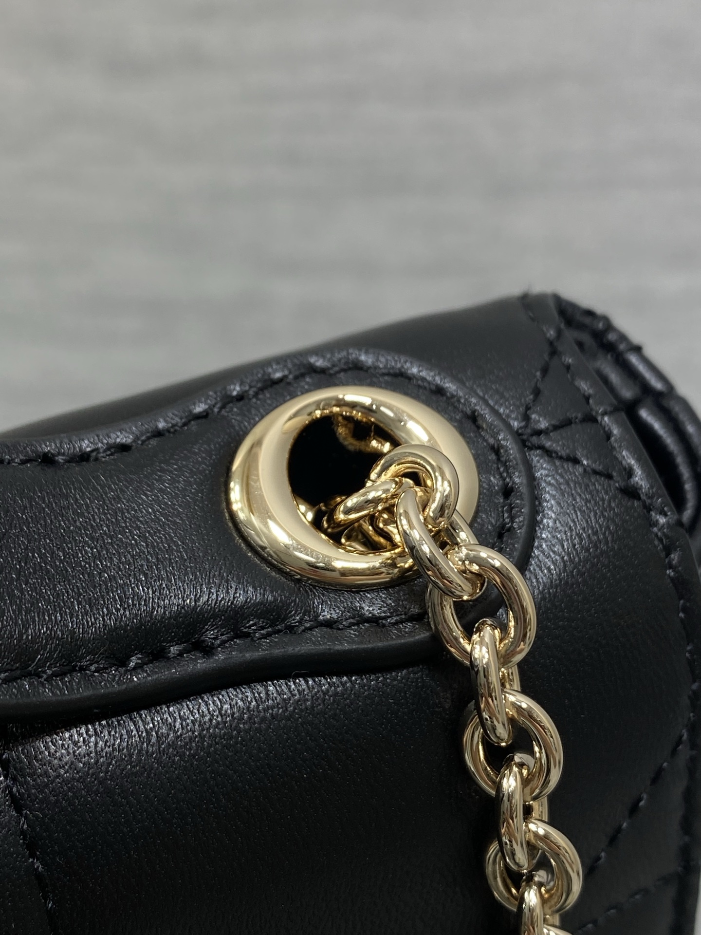 Diro Mini Bag with Chain Soupir Pink Macrocannage Lambskin-21*11.5*7CM