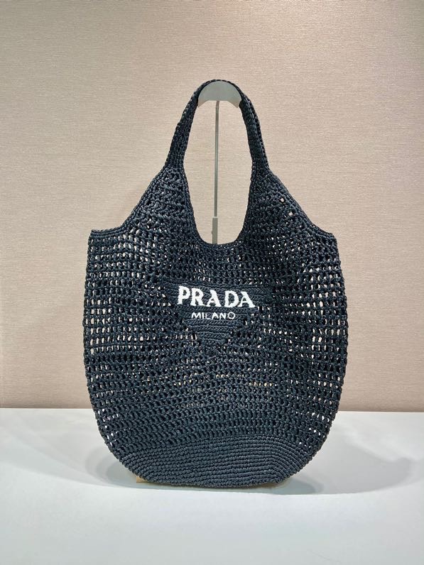 Pra*a Raffia Hobo -Handbags-1BG424-39*34*53CM