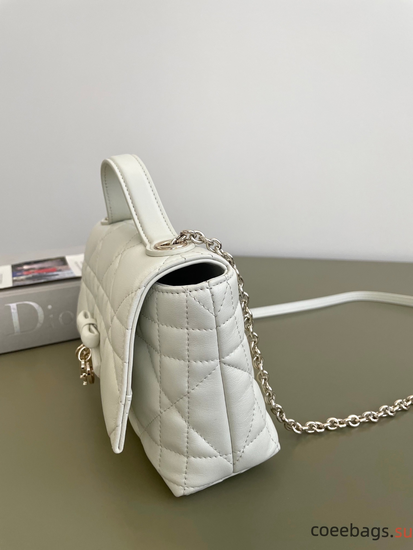 Di*or My Tender Top Handle Mini Bag Rose Tendre Macrocannage-21*7*11.5CM