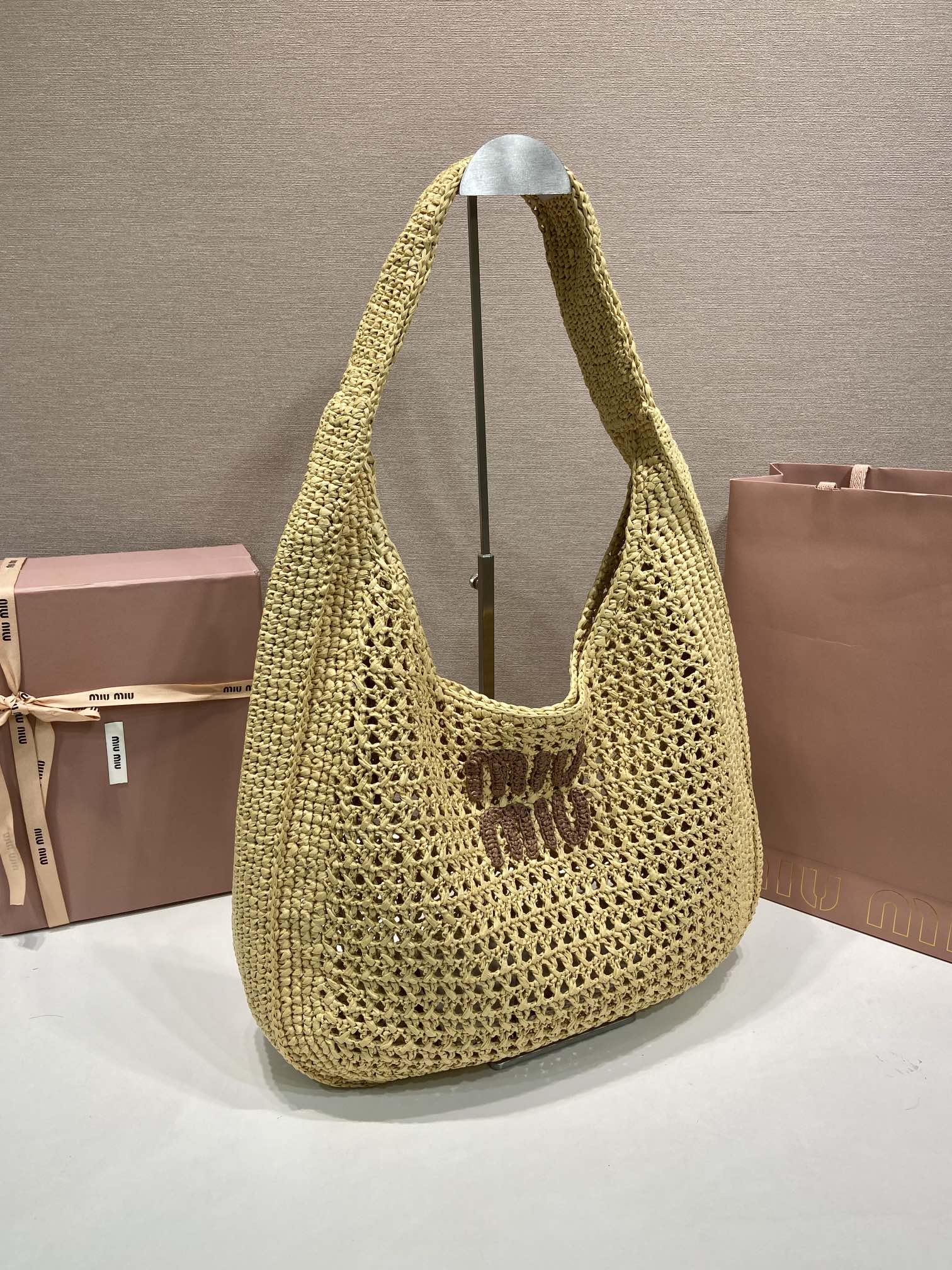 Miu Miu Crochet Hobo Bag-42.5*32*9CM