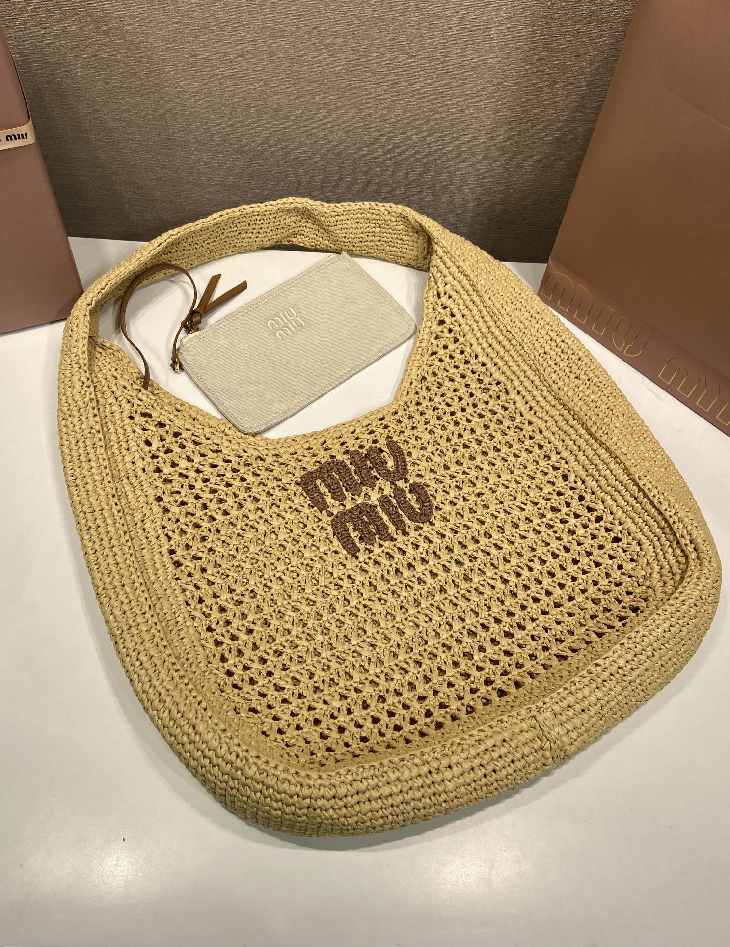 Miu Miu Crochet Hobo Bag-42.5*32*9CM