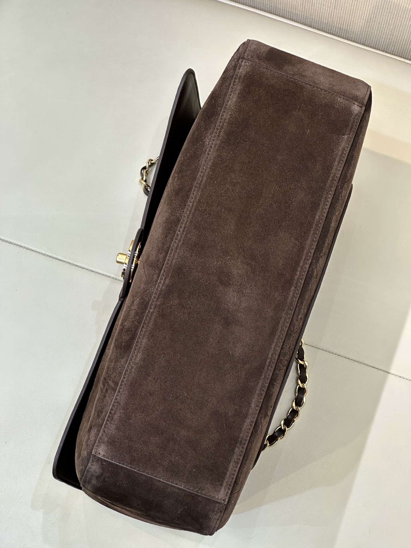 Ch@nel Maxi Flapbag , Grained Calfskin & Gold-Tone Metal, lLight-26*38.5*11CM