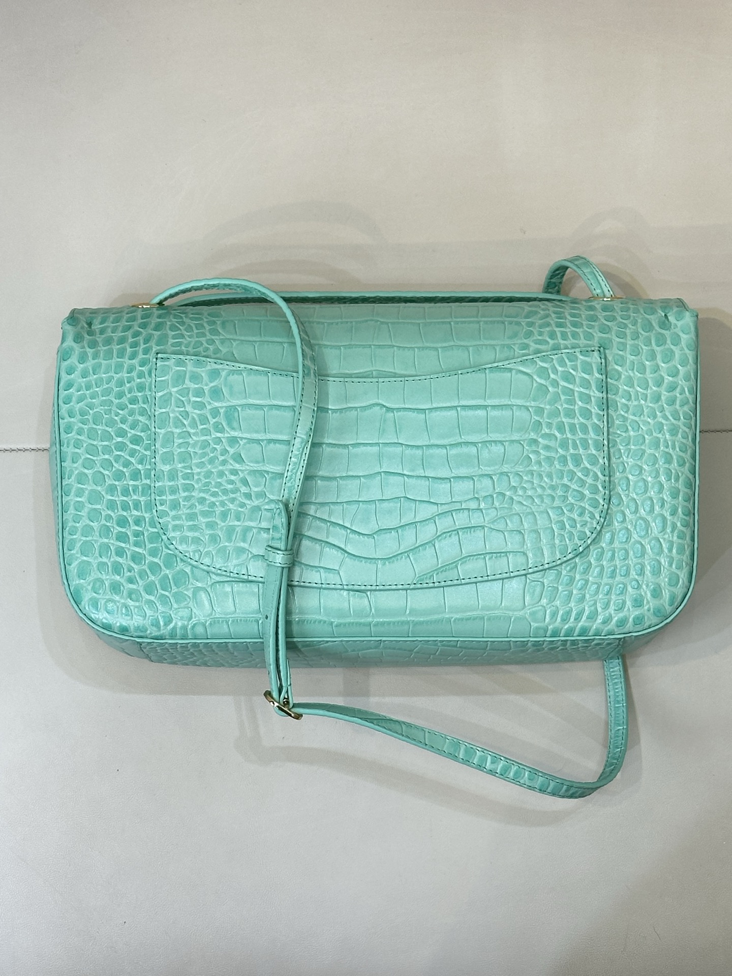 Cha*nel Seafoam Green Flap-32CM