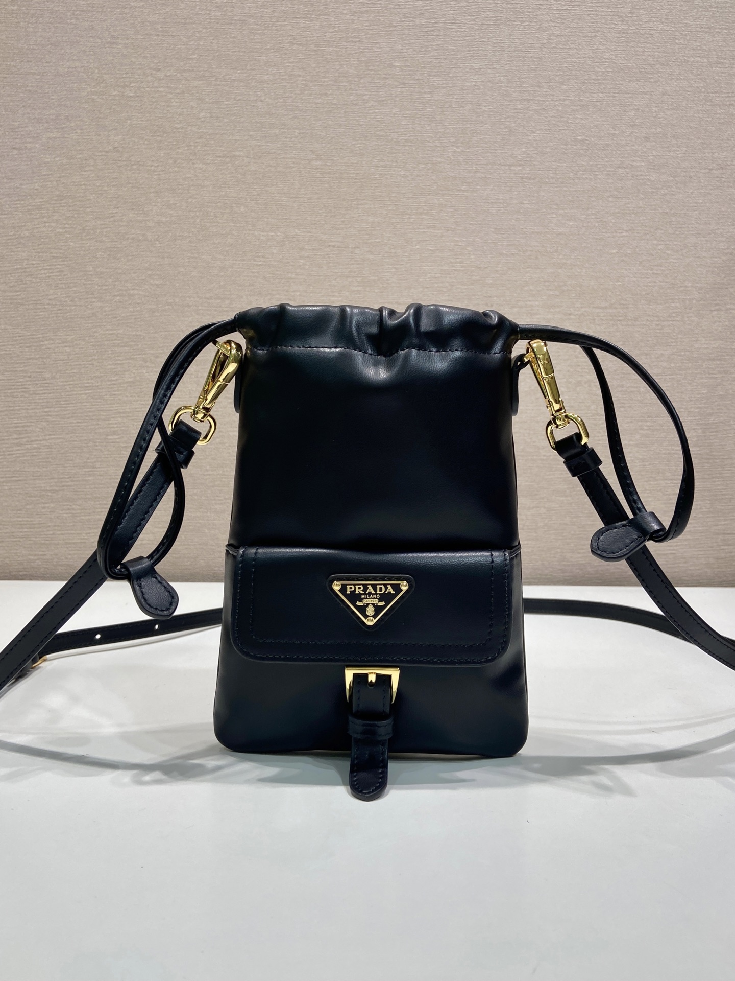 Pra*a leather Phone Bag-1MS017-14*20CM