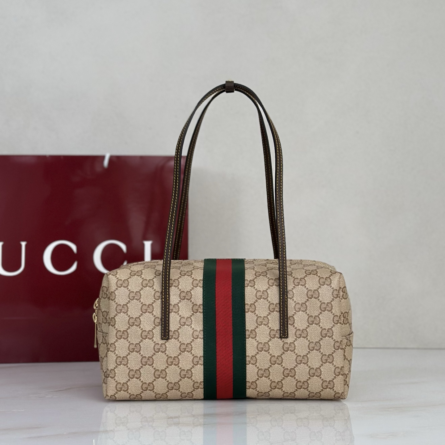 Guc*ci Melrose Medium Boston Bag-29*14*15CM
