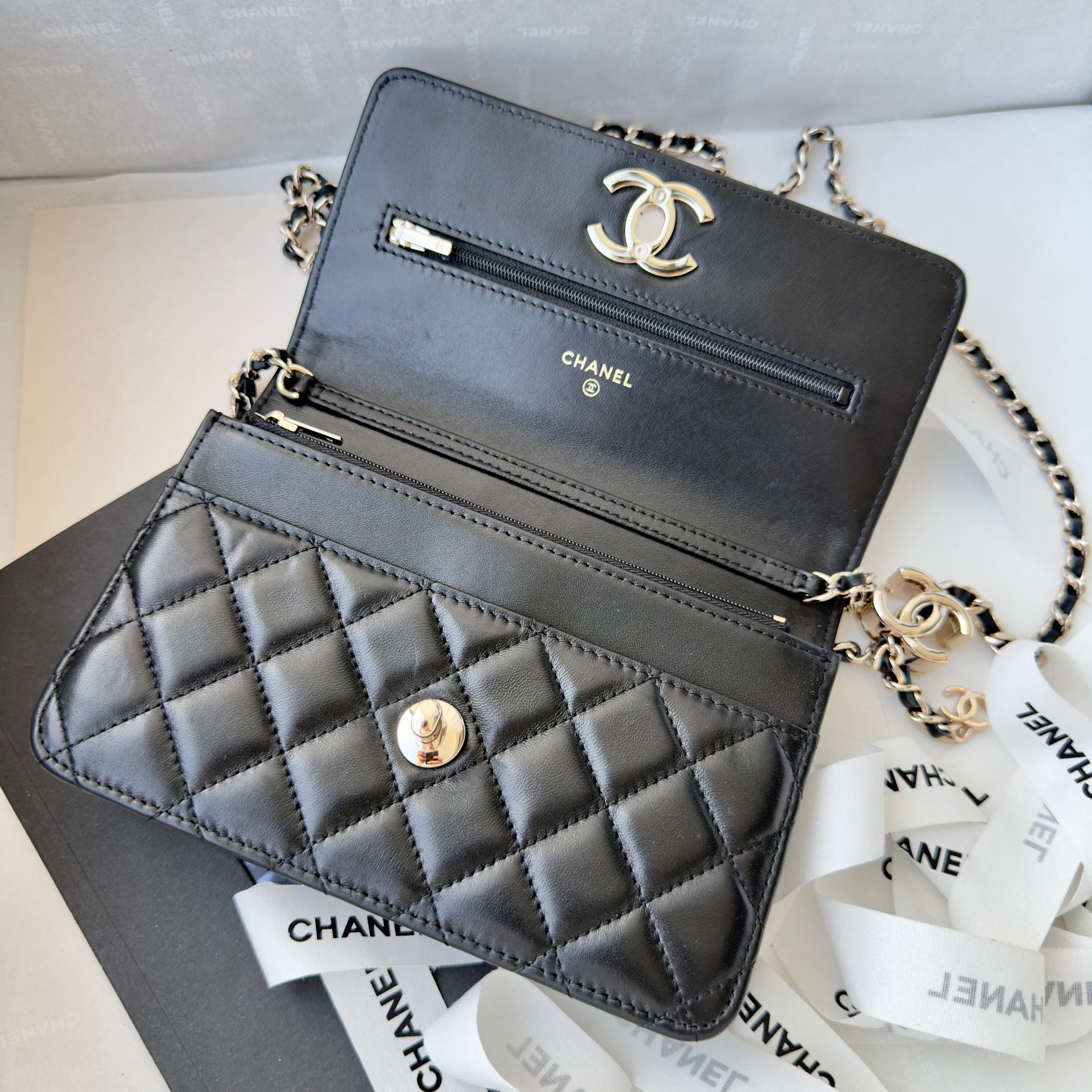 Ch@nel CC Wallet on Chain (WOC) Bag-19*12*3.5CM