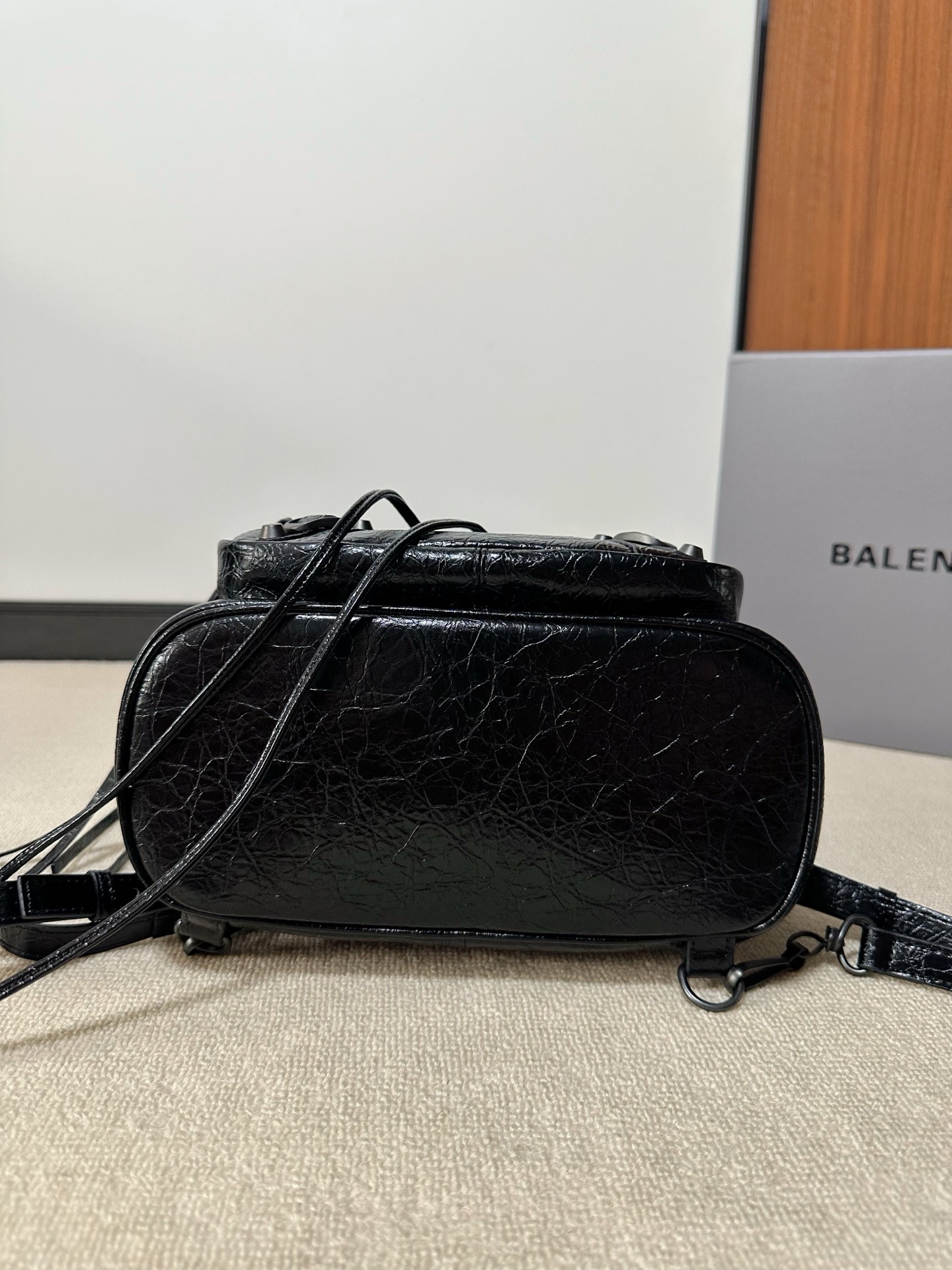 Balen*ciaga Le City Backpack Mini - Black-23.5*11*25CM