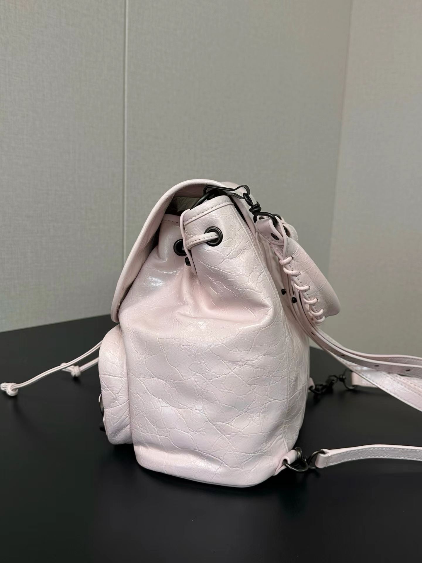 Balen*ciaga Le City Backpack Mini - Black-23.5*11*25CM